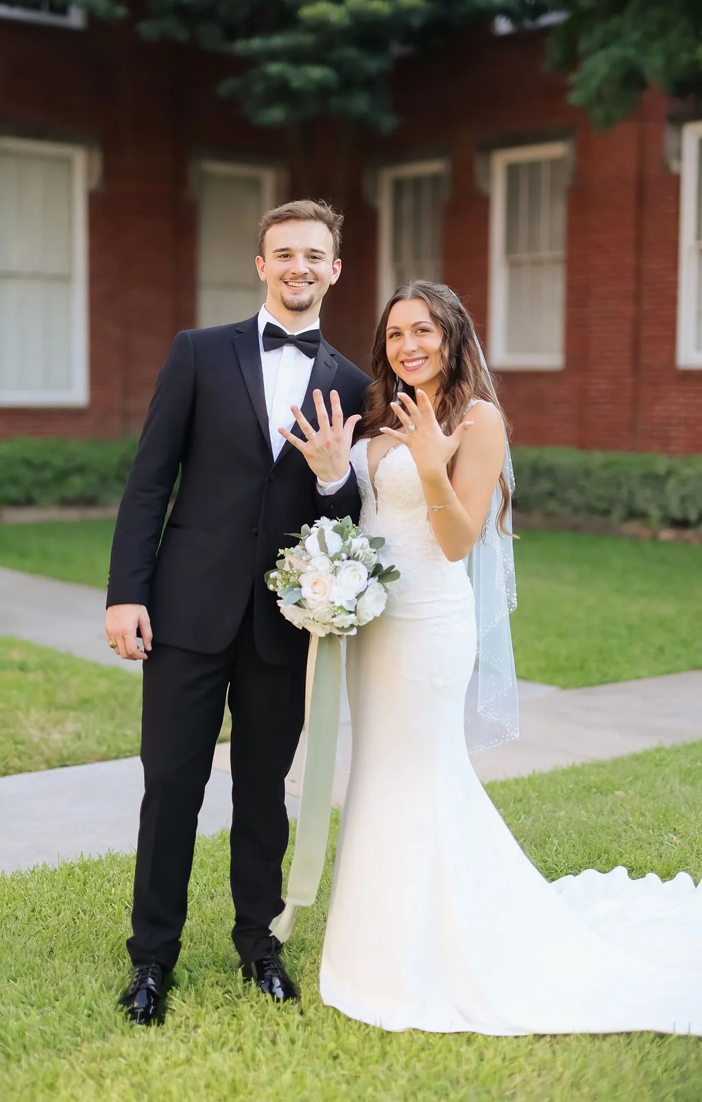 Nathaniel and Ashlyn, local owners of BCS Happy Hoppers providing safe bounce house rentals in Bryan-College Station.