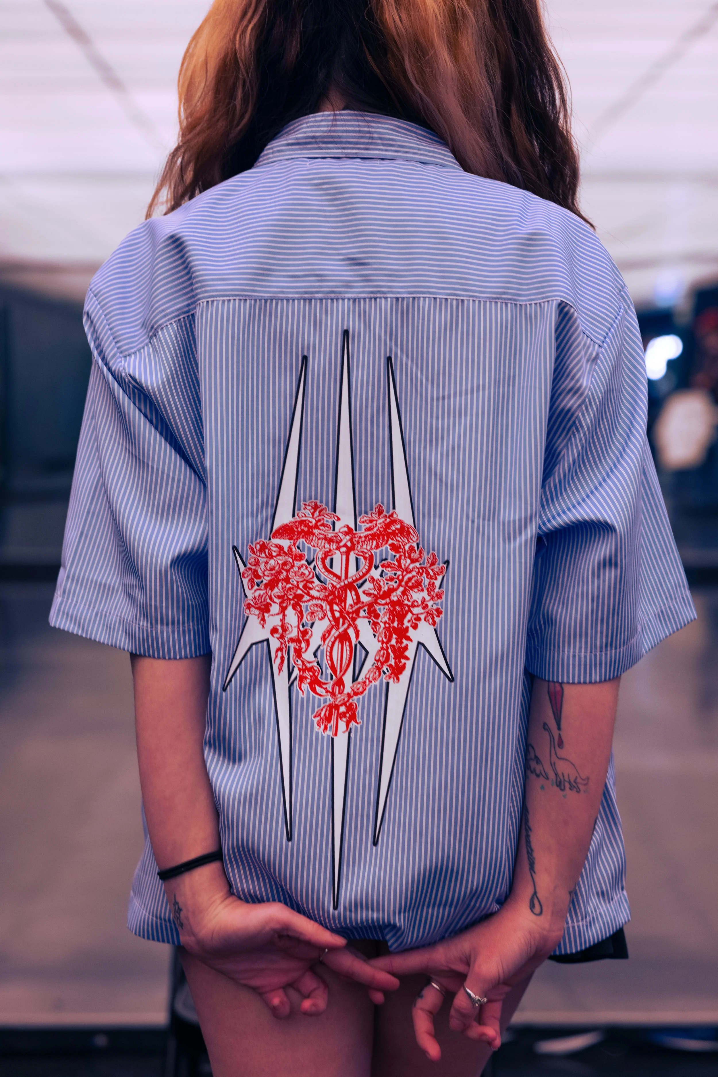 Heartless button up shirt (black trim)