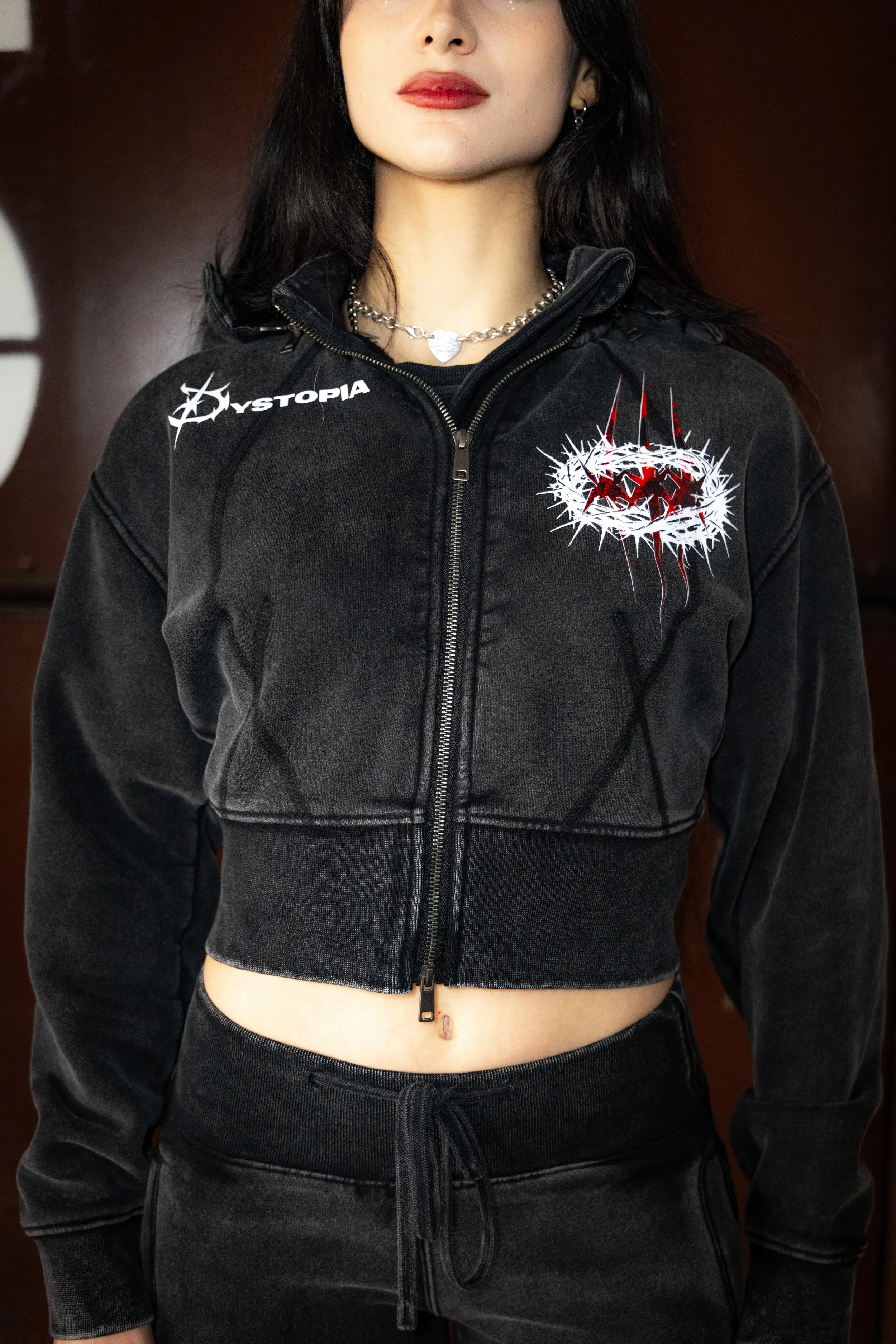 House of Horrors Cropped Hoodie