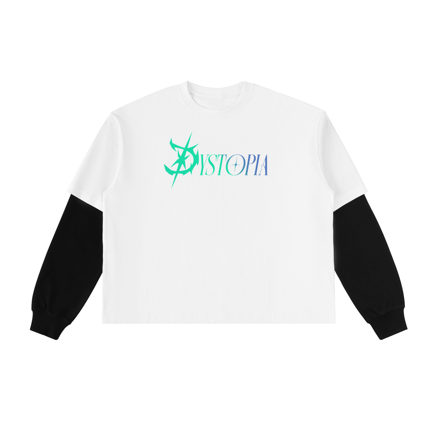 Layered Contrast Sleeve Cotton T-Shirt-mockups-3.png