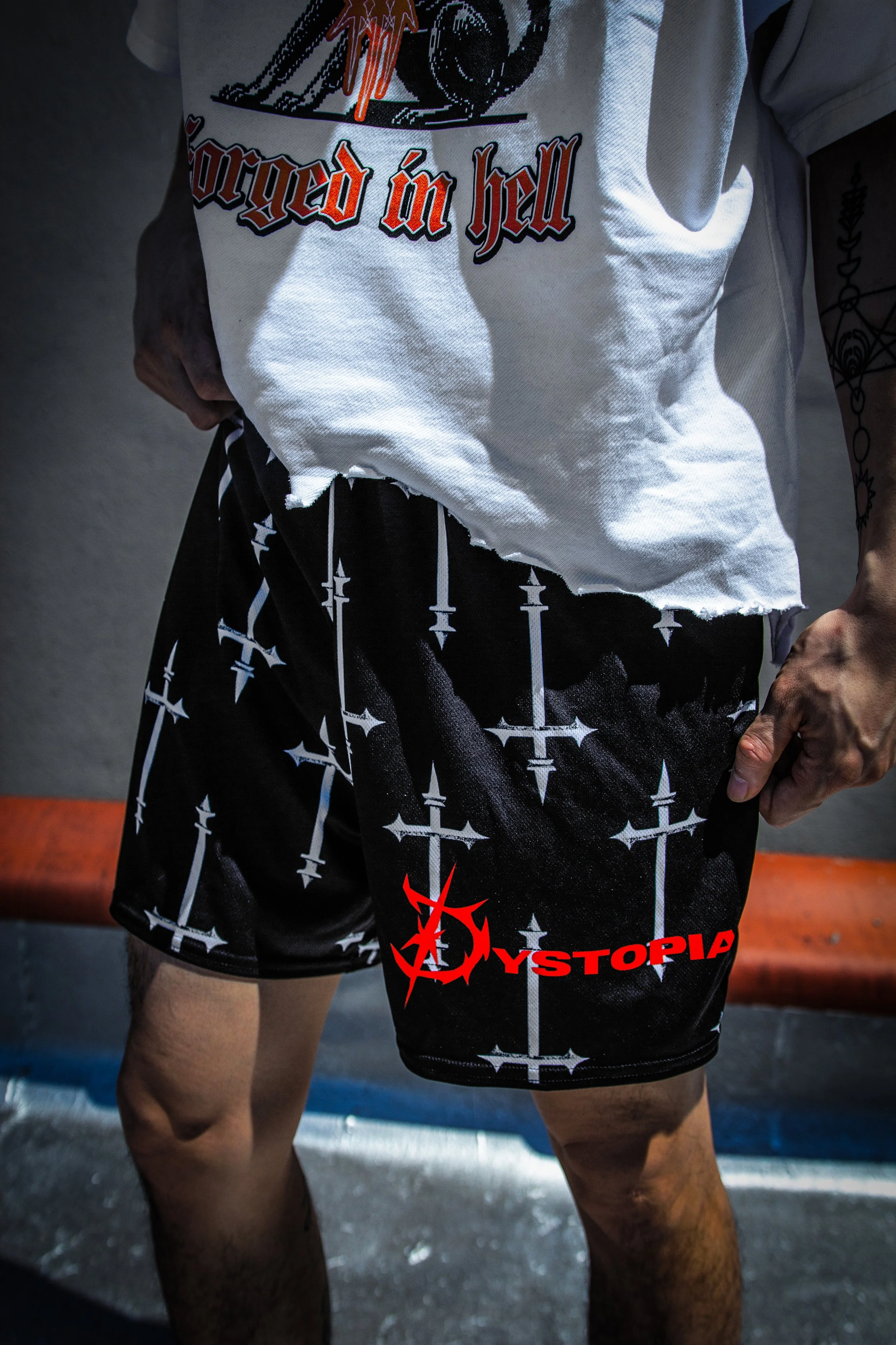 House of Horrors mesh shorts (Black)