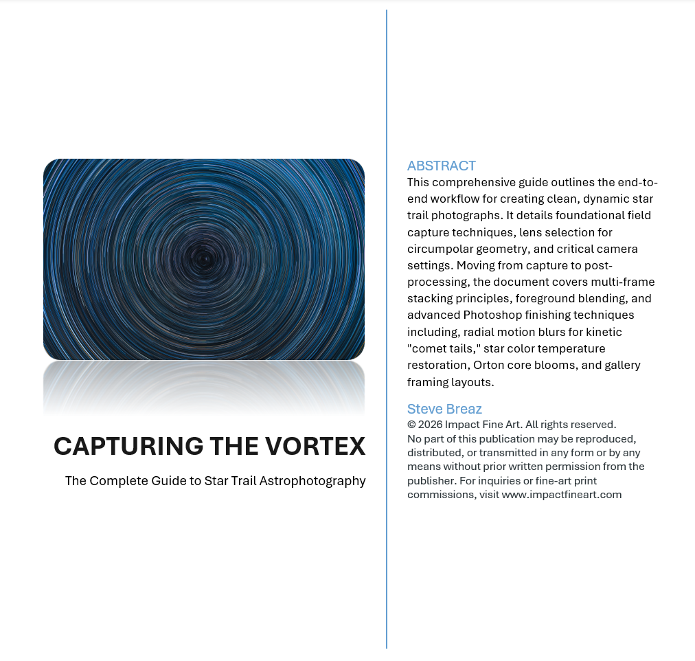 Capturing the Vortex | Field Guide & Post-Processing Manual