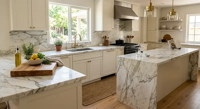marble kitchen countertop
