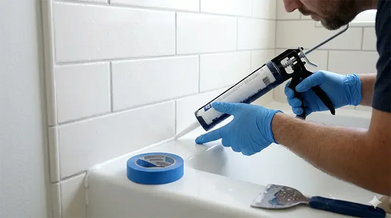 bathroom caulking