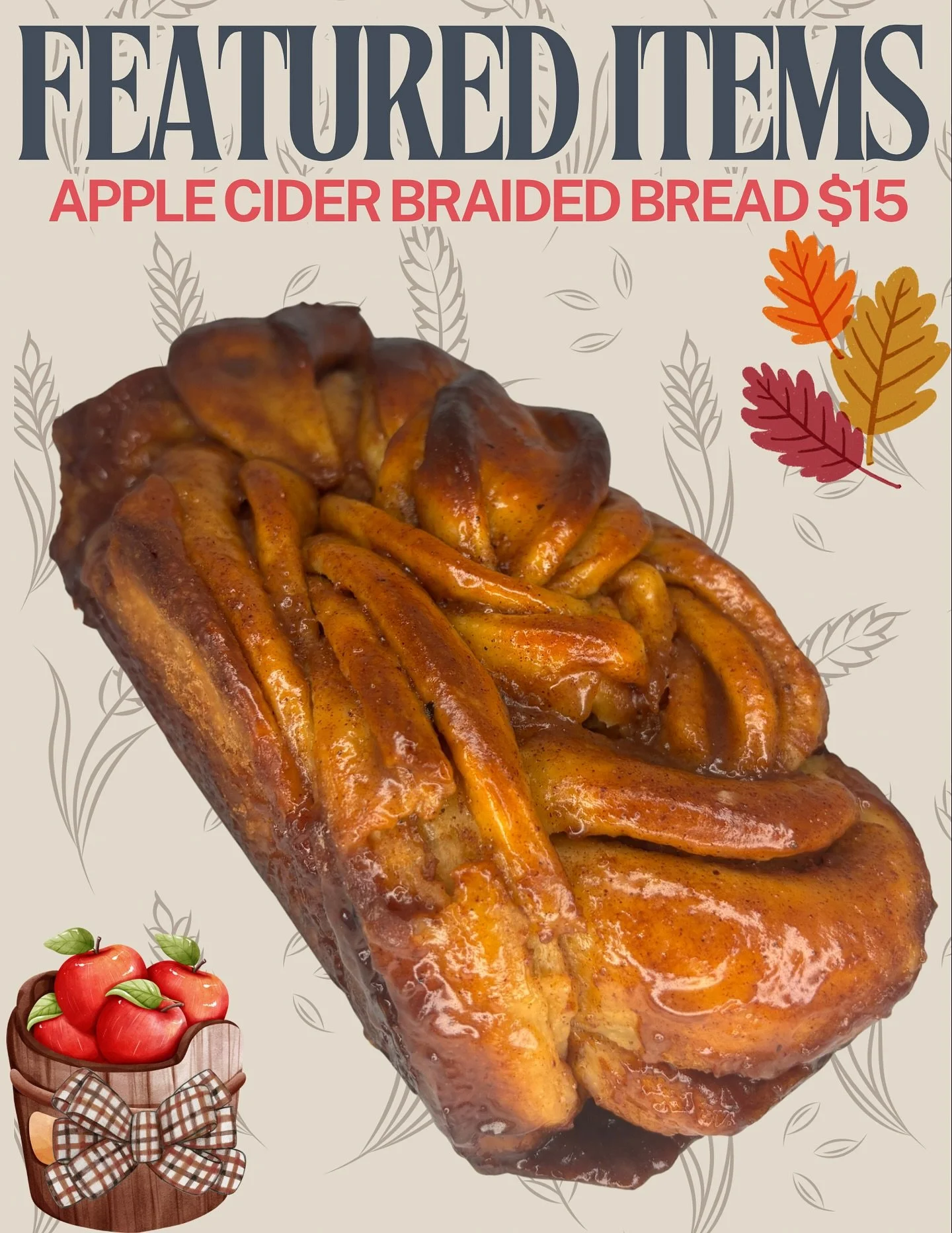 Imagine it&rsquo;s a crisp fall morning with a high of 76 degrees in downtown Clarksville, TN. You stop by @sundayonstrawberry and try all of @casciolobakery &lsquo;s fall items. An ooey gooey apple cider braided bread, a spicy spongey brown butter c