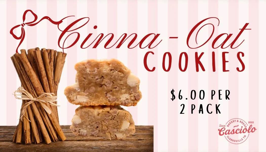 Cinnamon oatmeal cookie (2 pack)