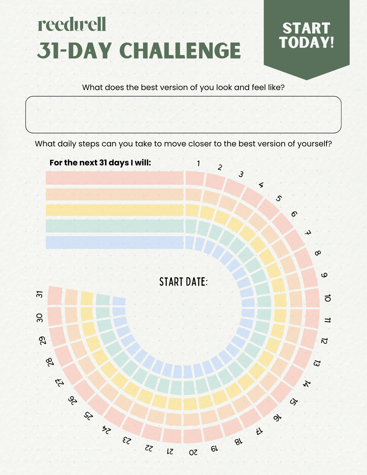 31-Day Challenge Habit Tracker
