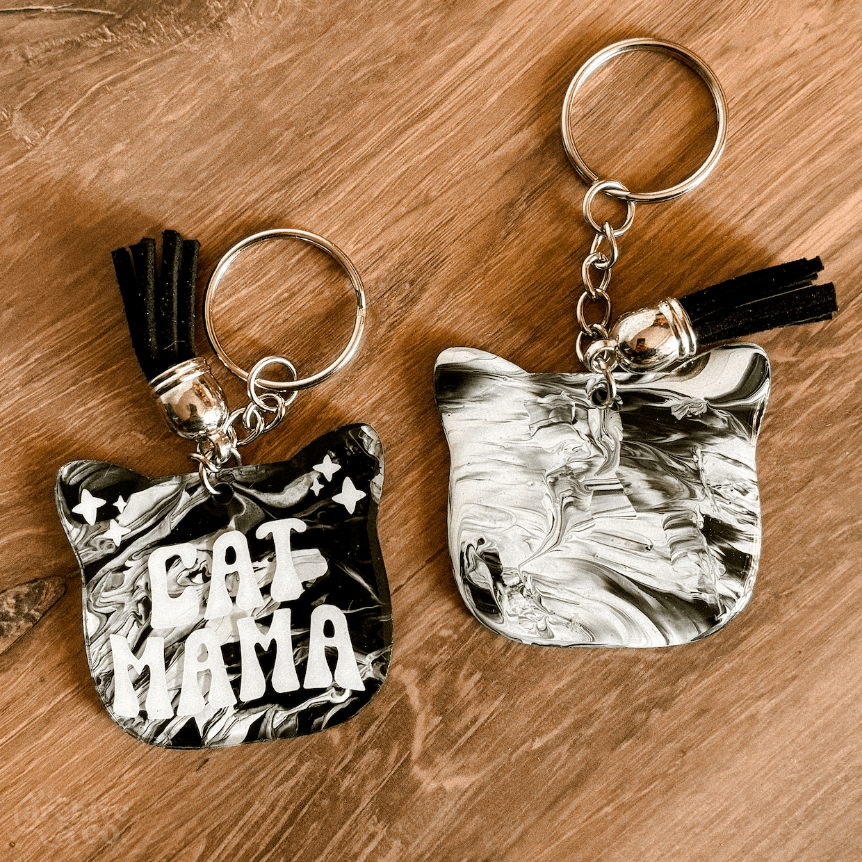 cat mama keychain