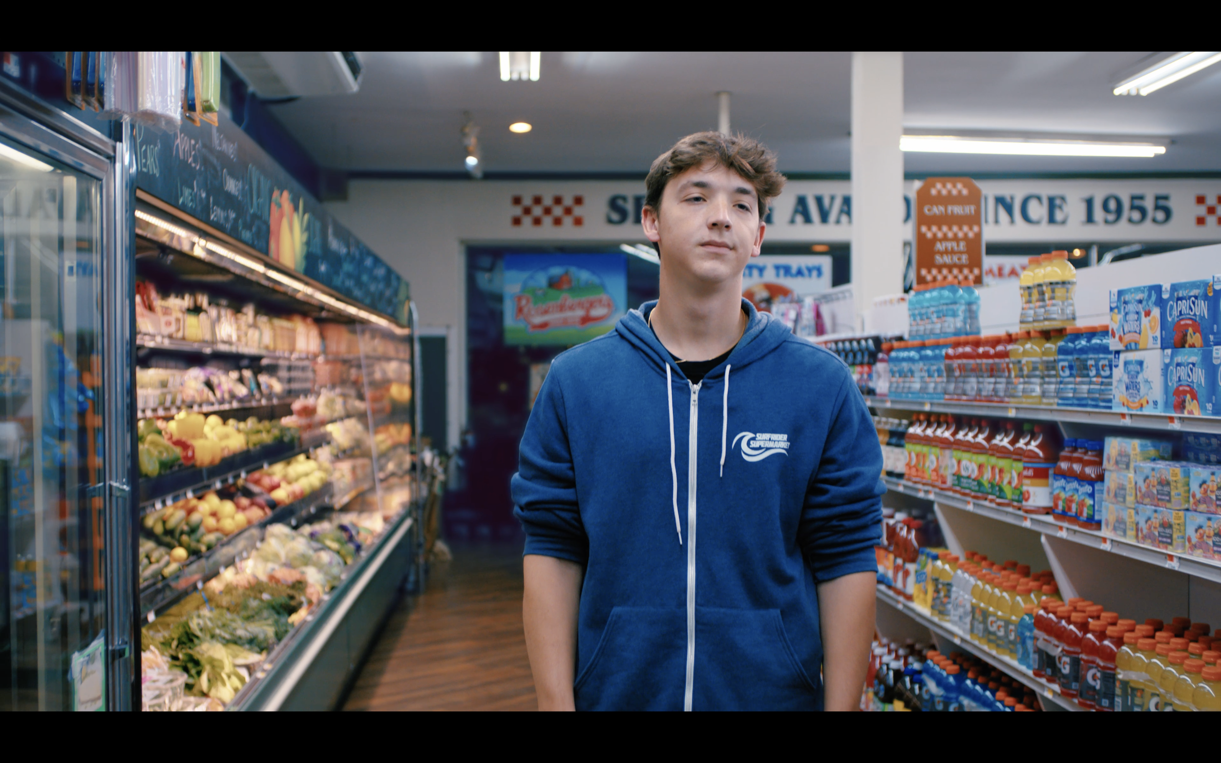 Actor performing in a scene from The Cereal Aisle Effect an independent film produced by Deep Dive Studios and filmed on location near New York City ad Avalon New Jersey.