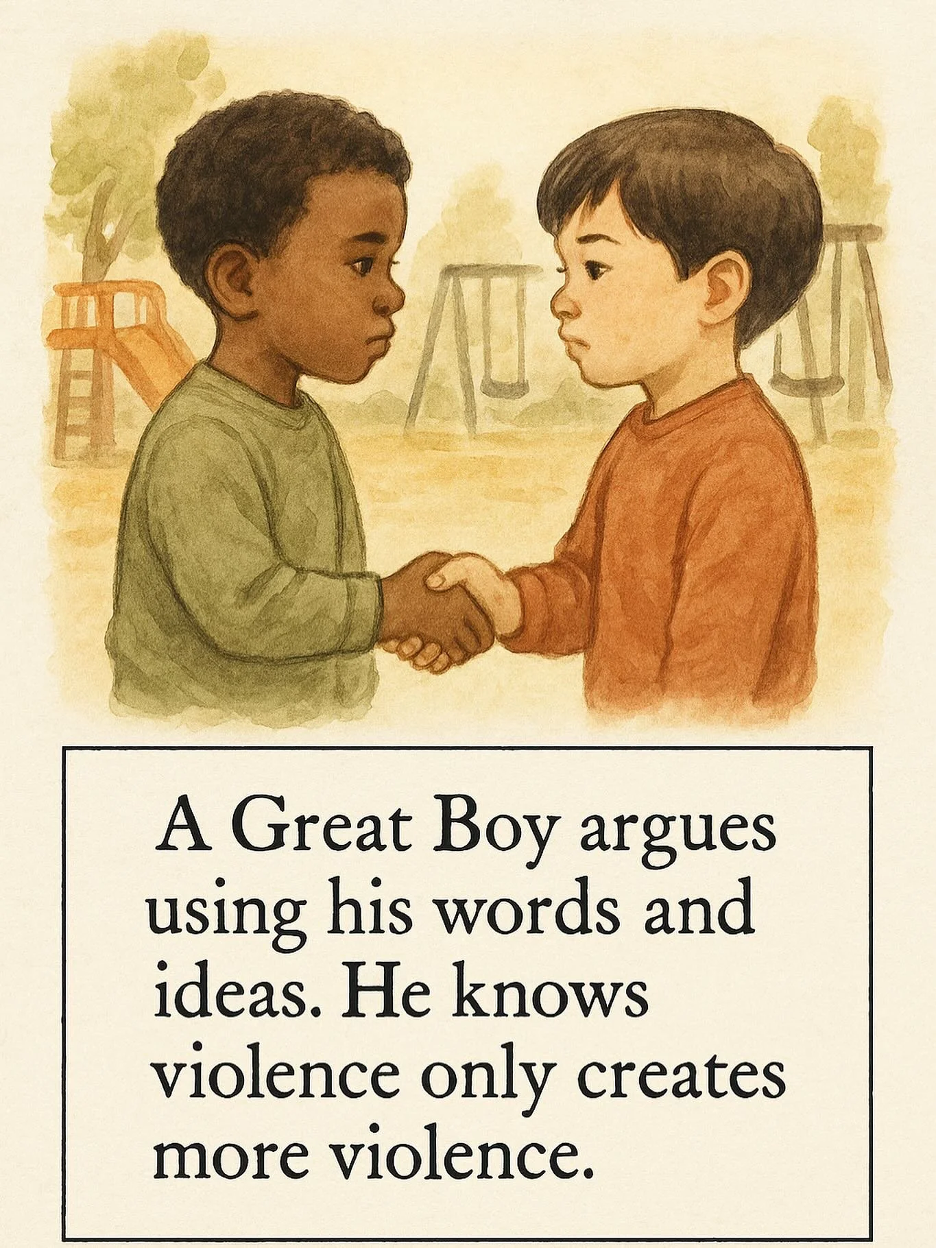 Great Boys know that they won&rsquo;t always agree or get along with everyone, but they have the courage and discipline to say &ldquo;no&rdquo; to violence &mdash; even when they&rsquo;re angry.