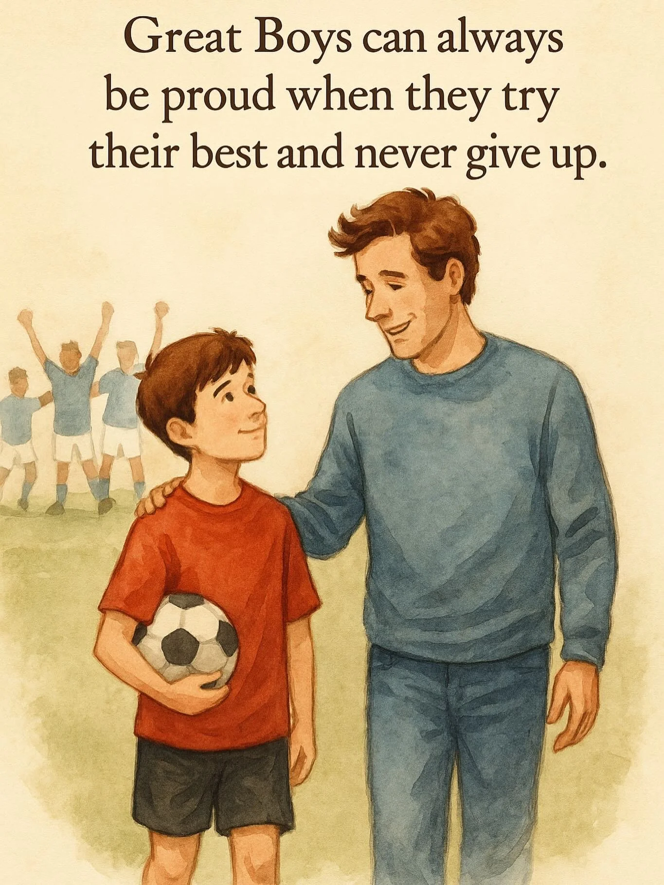 Great Boys know sometimes we win and sometimes we lose, but we owe it to our team and ourselves to always give our all. When we do, we can be proud, no matter the result.