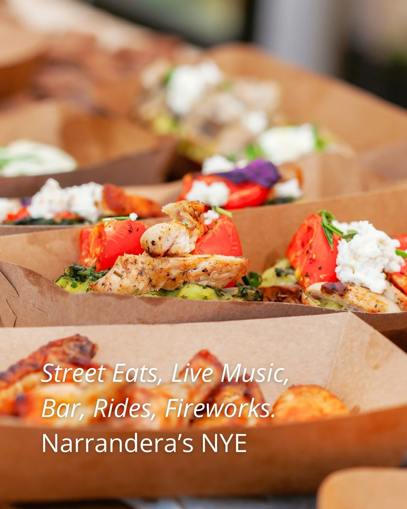 🍔🌮🍦 The food line-up for Narrandera's New Year's Eve party is officially stacked!

You&rsquo;ll be able to grab your favourites from:
🌟 Prickly Lizard Catering
🌟 MK Delights
🌟 Gilmore&rsquo;s Catering
🌟 Pimientos Paella
🌟 Paps Soft Serve
🌟 O