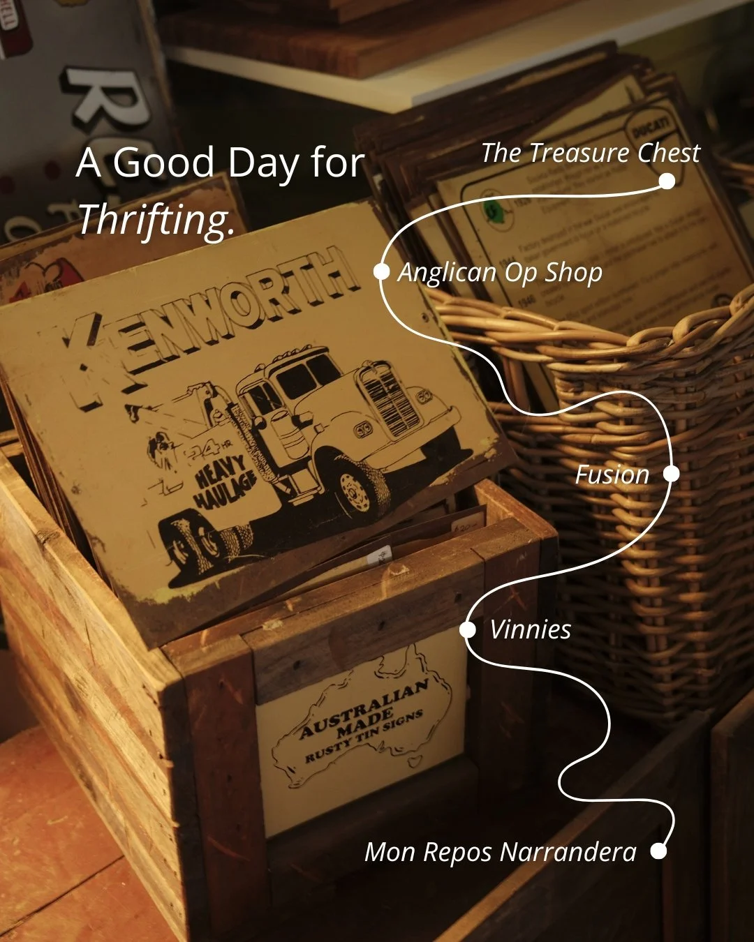 for the love of op-shops: a thrifting trail 🤎 it&rsquo;s time to clear some room in the boot and hit the highway because a handful of much-loved thrift stores are waiting for the avid treasure hunter to scour their shelves. 

read more &bull; link i