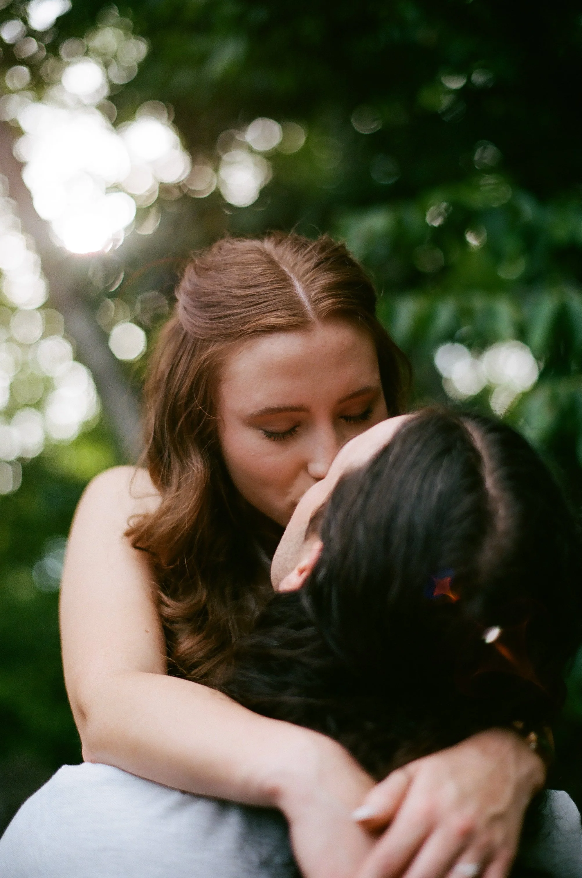 My first professional film shoot, Alanna & Spencer's Engagement - Shot on Kodak Portra 400 - indoors and outdoors, ambient lighting only