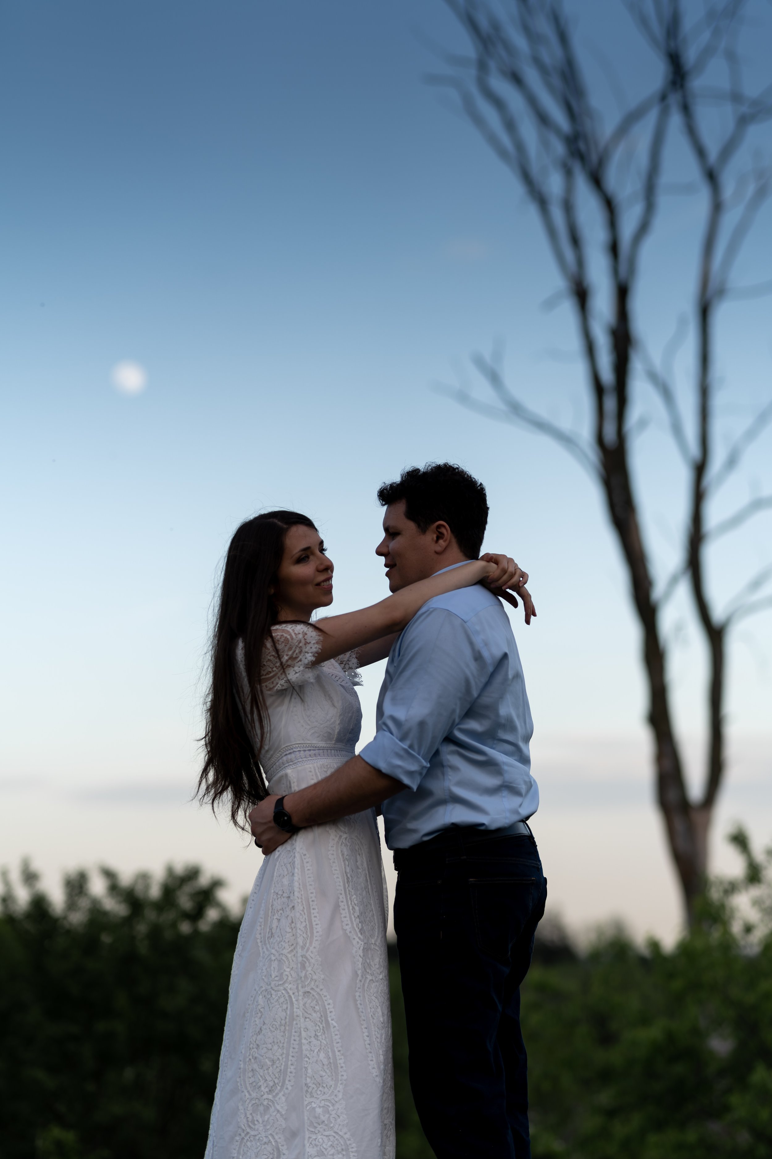 Dryden Tract couple blue hour, moon.jpg