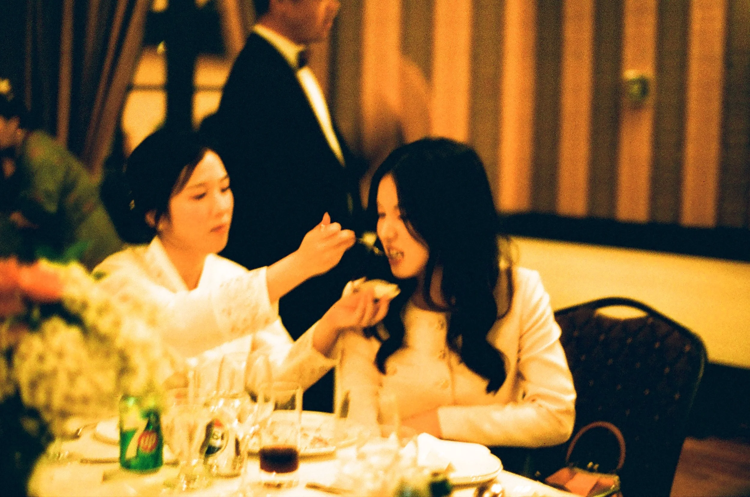 Chaerin & Dean's Wedding Reception - Shot with Harmon Phoenix 200 - indoors and outdoors, ambient lighting only

Golden Lo-fi colour cast with strong contrast