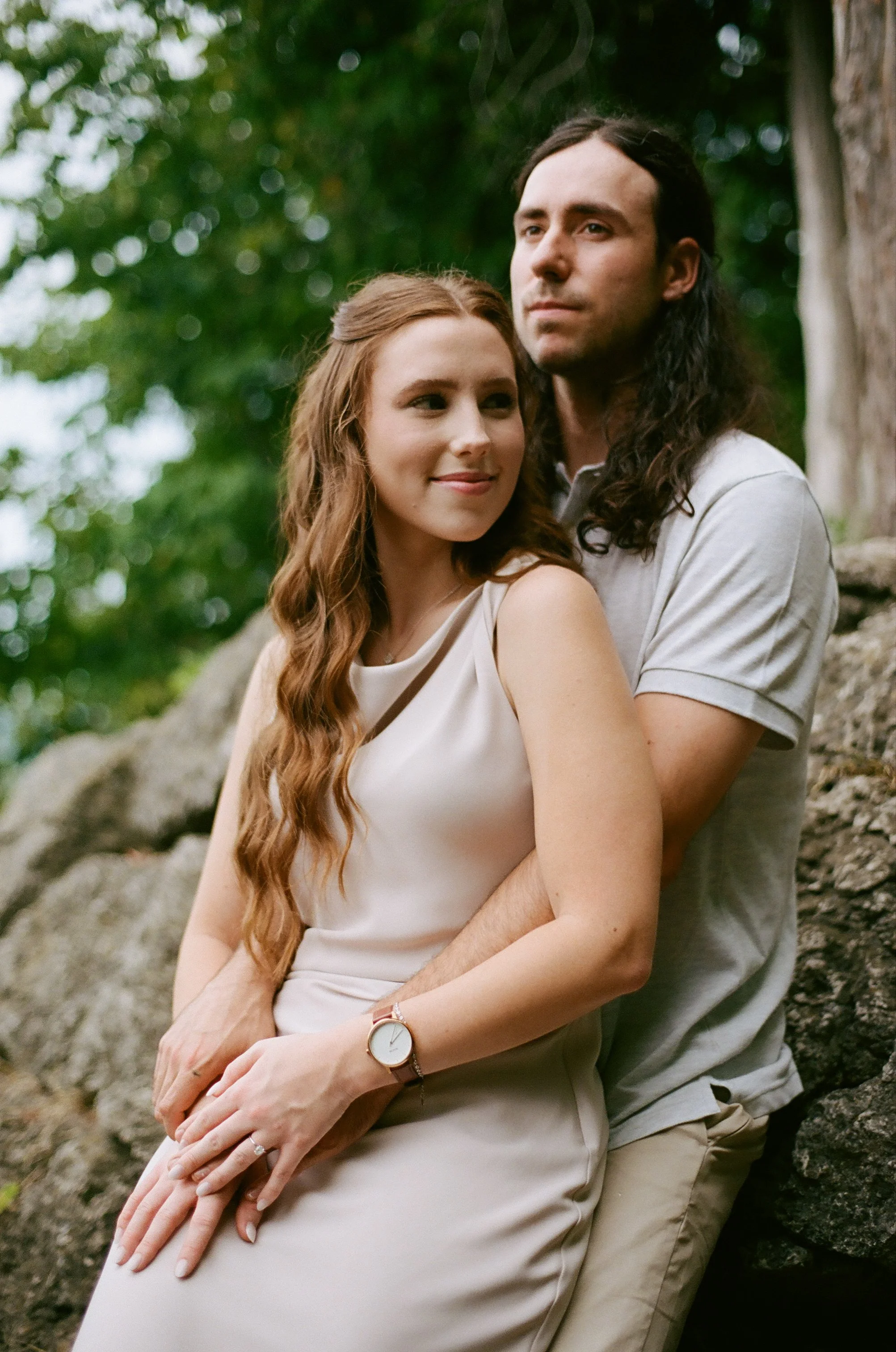 My first professional film shoot, Alanna & Spencer's Engagement - Shot on Kodak Portra 400 - indoors and outdoors, ambient lighting only