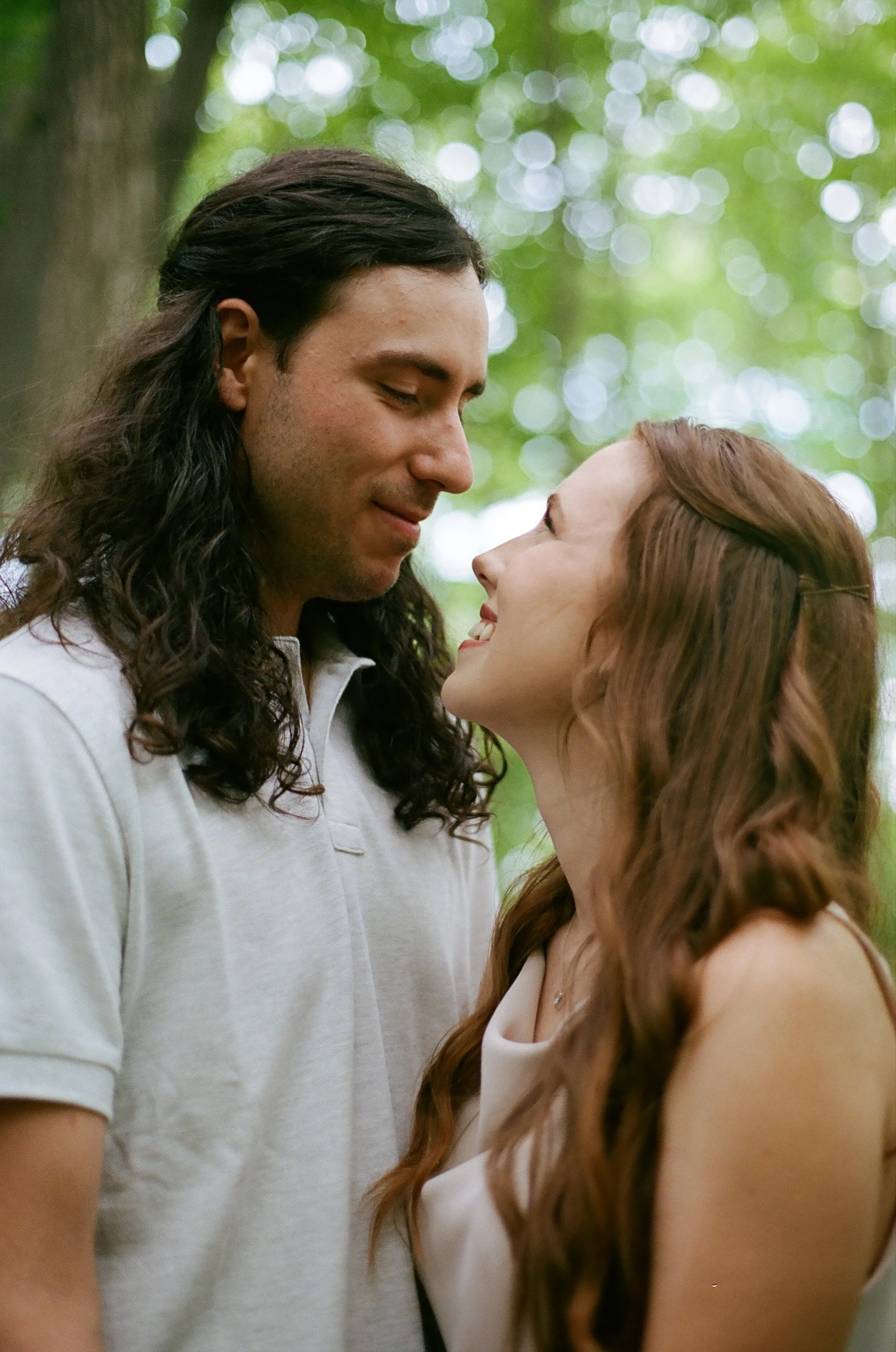 My first professional film shoot, Alanna & Spencer's Engagement - Shot on Kodak Portra 400 - indoors and outdoors, ambient lighting only