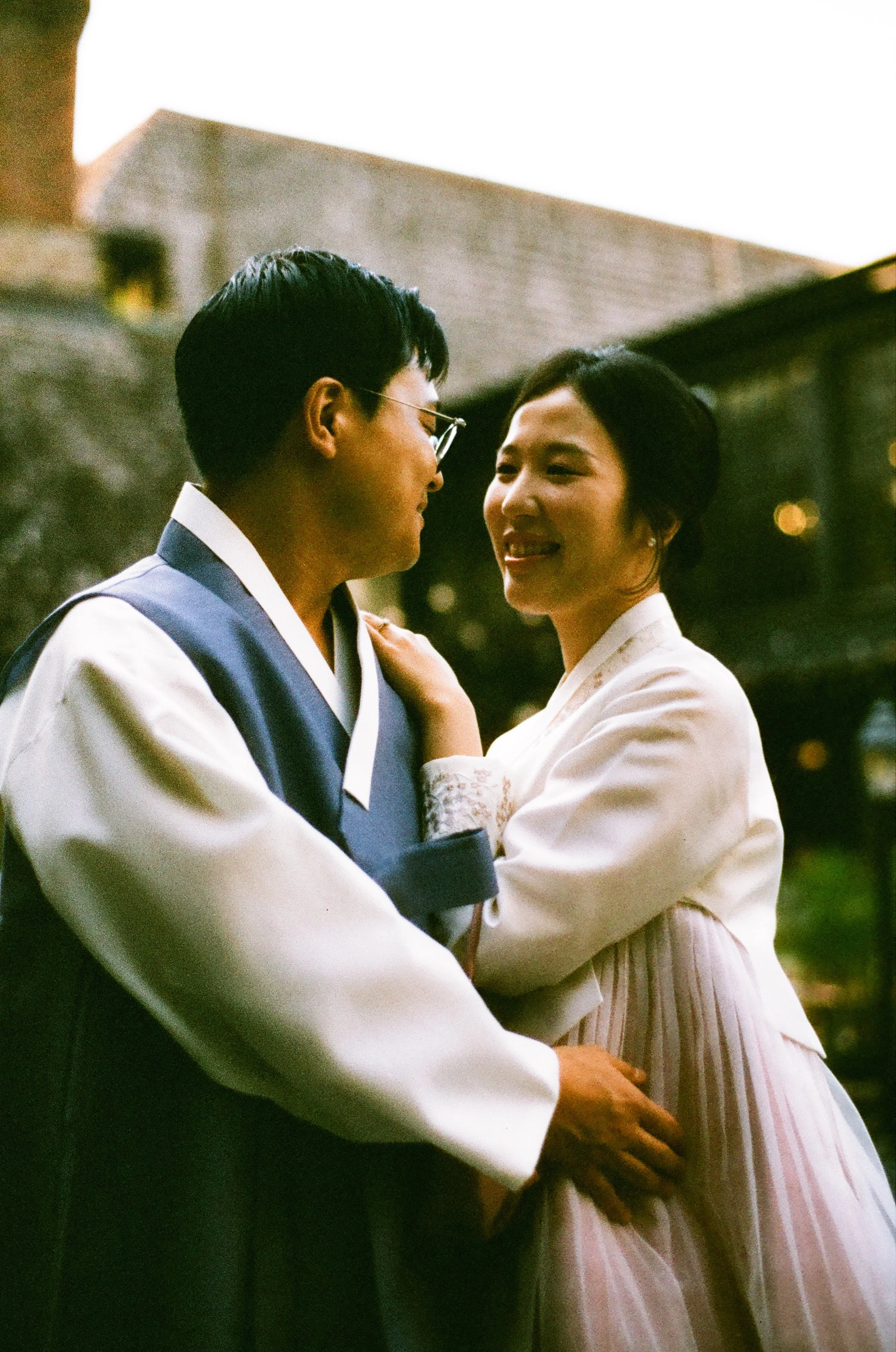 Chaerin & Dean's Wedding Reception - Shot with Harmon Phoenix 200 - indoors and outdoors, ambient lighting only

Golden Lo-fi colour cast with strong contrast