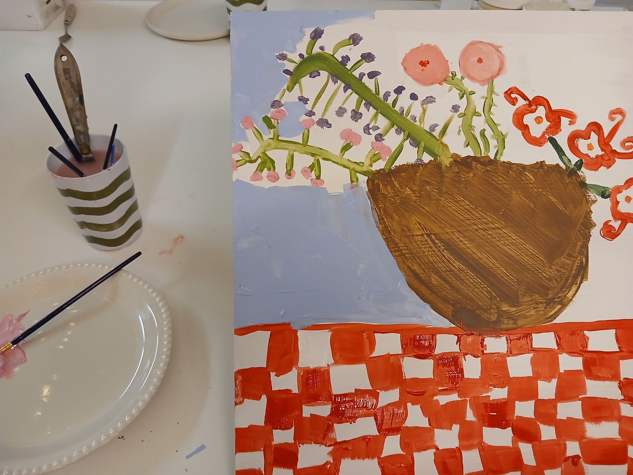 Work in progress - Still Life - Acrylic on Board