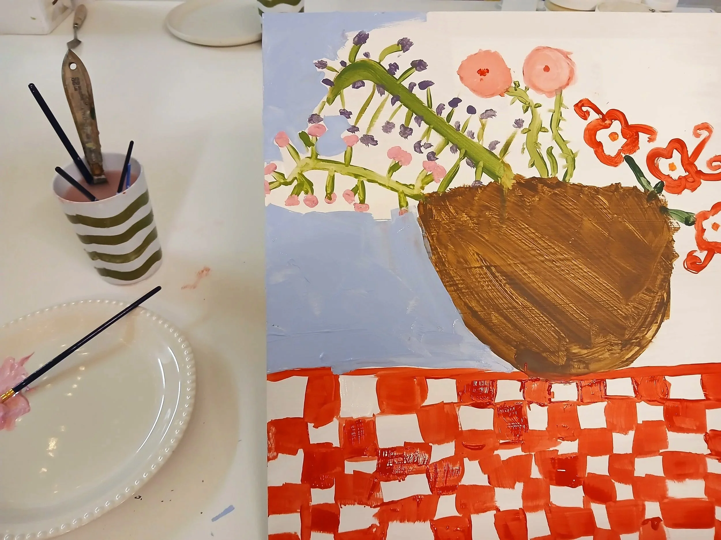 Work in progress - Still Life - Acrylic on Board