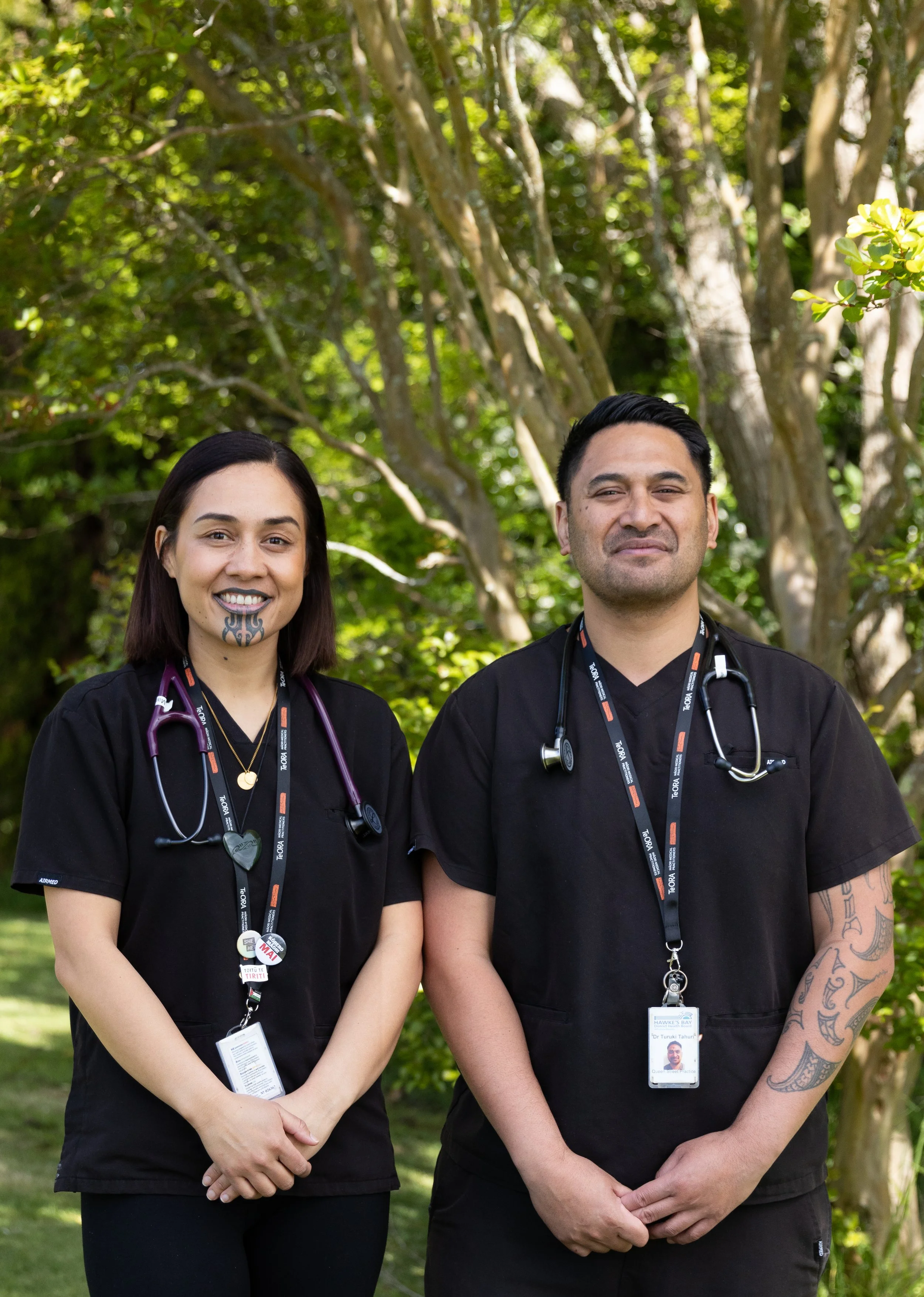 A Picture of the founders of Te Wairoa Medical Centre. Two Maori Doctors from Wairoa