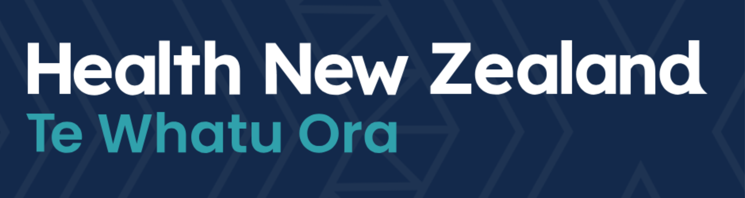Logo of Health New Zealand with text 'Te Whātu Ora' on a dark blue background.