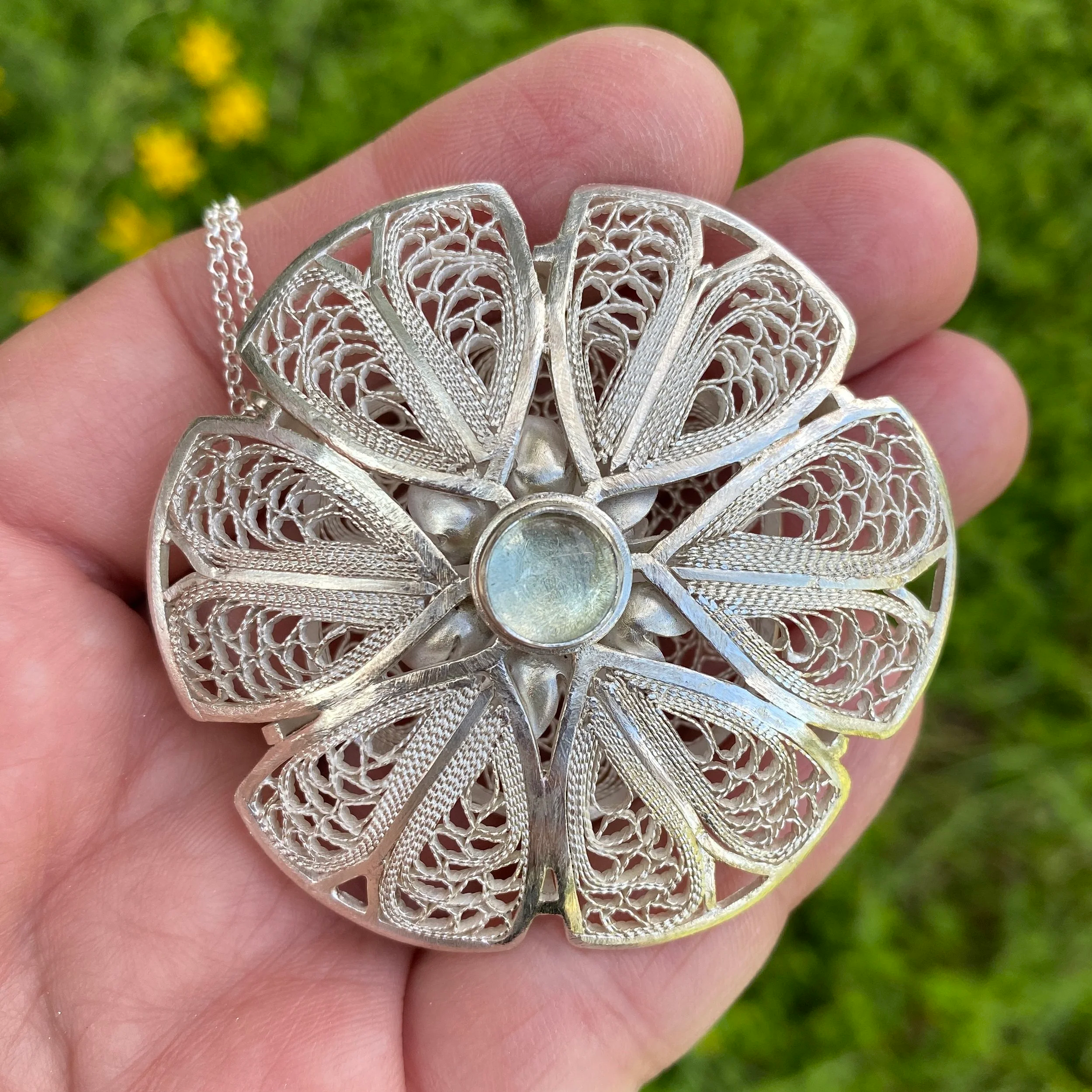 Filigree Double Sided Pendant