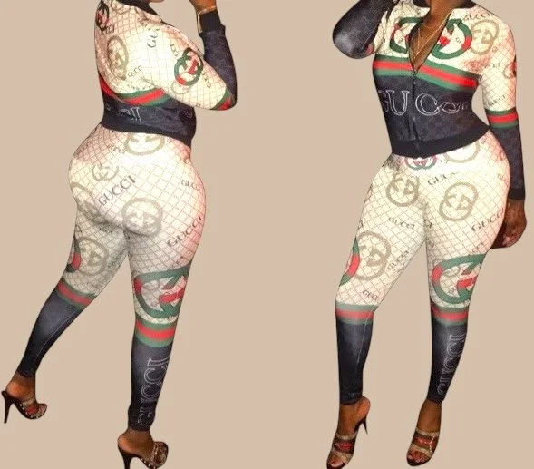 The Cream Luxe Set — Gucci-Inspired Body-Fitting Elegance (Large)