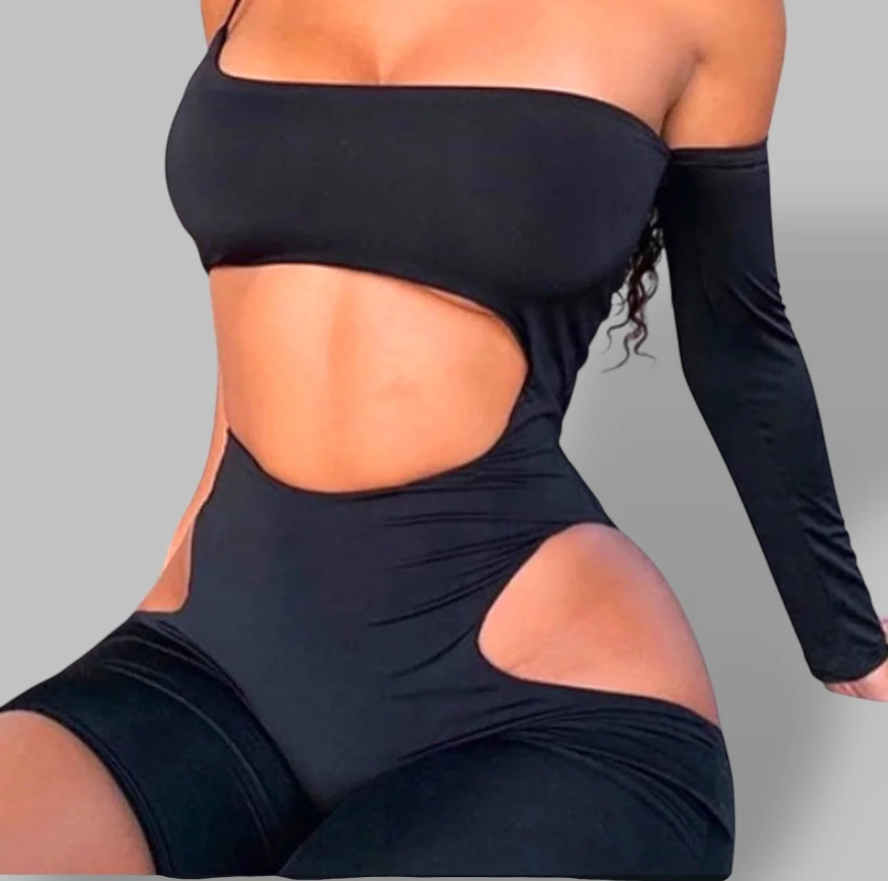 “Cut Loose” One-Strap Power Romper