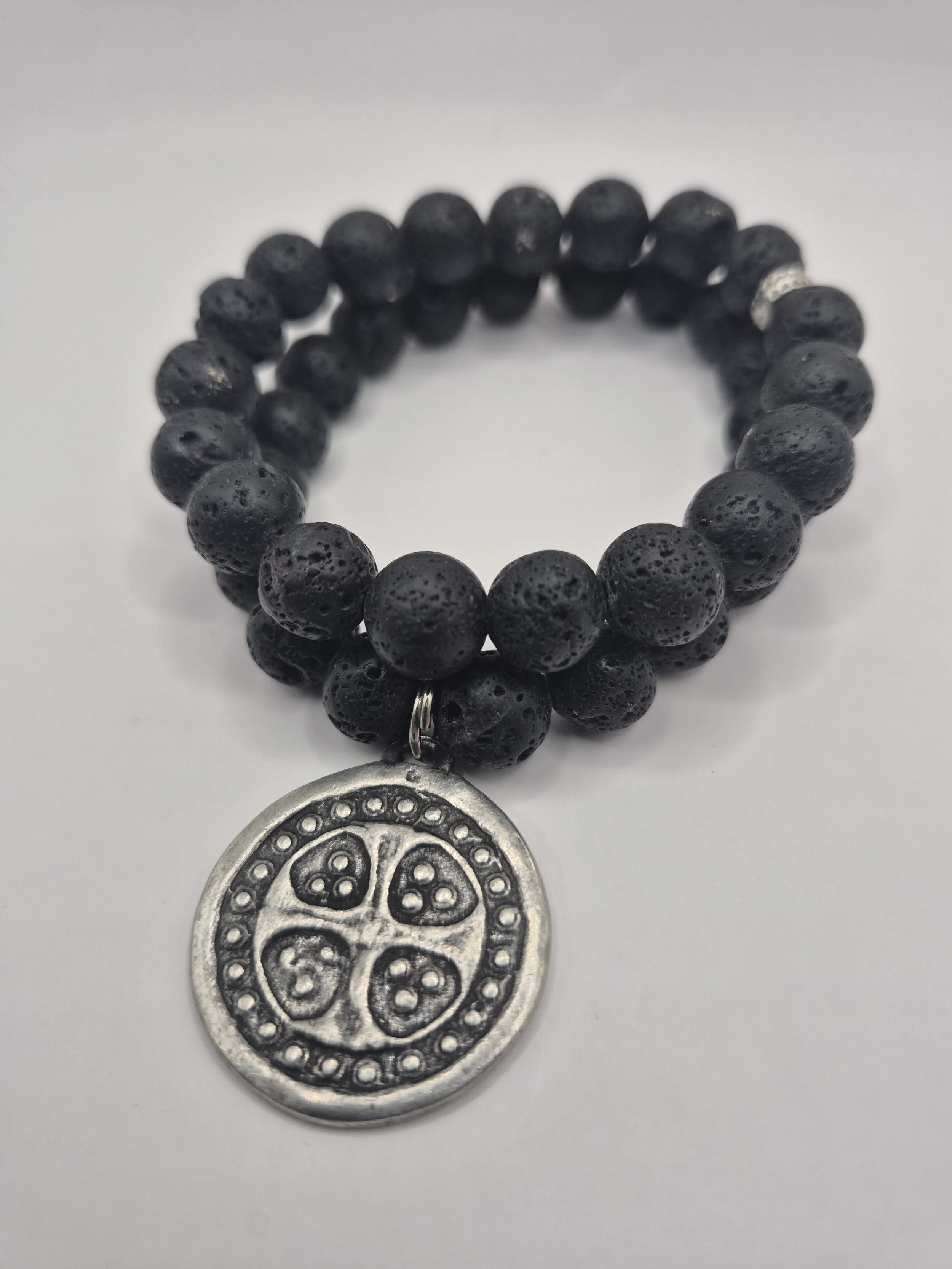 Cross and Fire Lava Stone