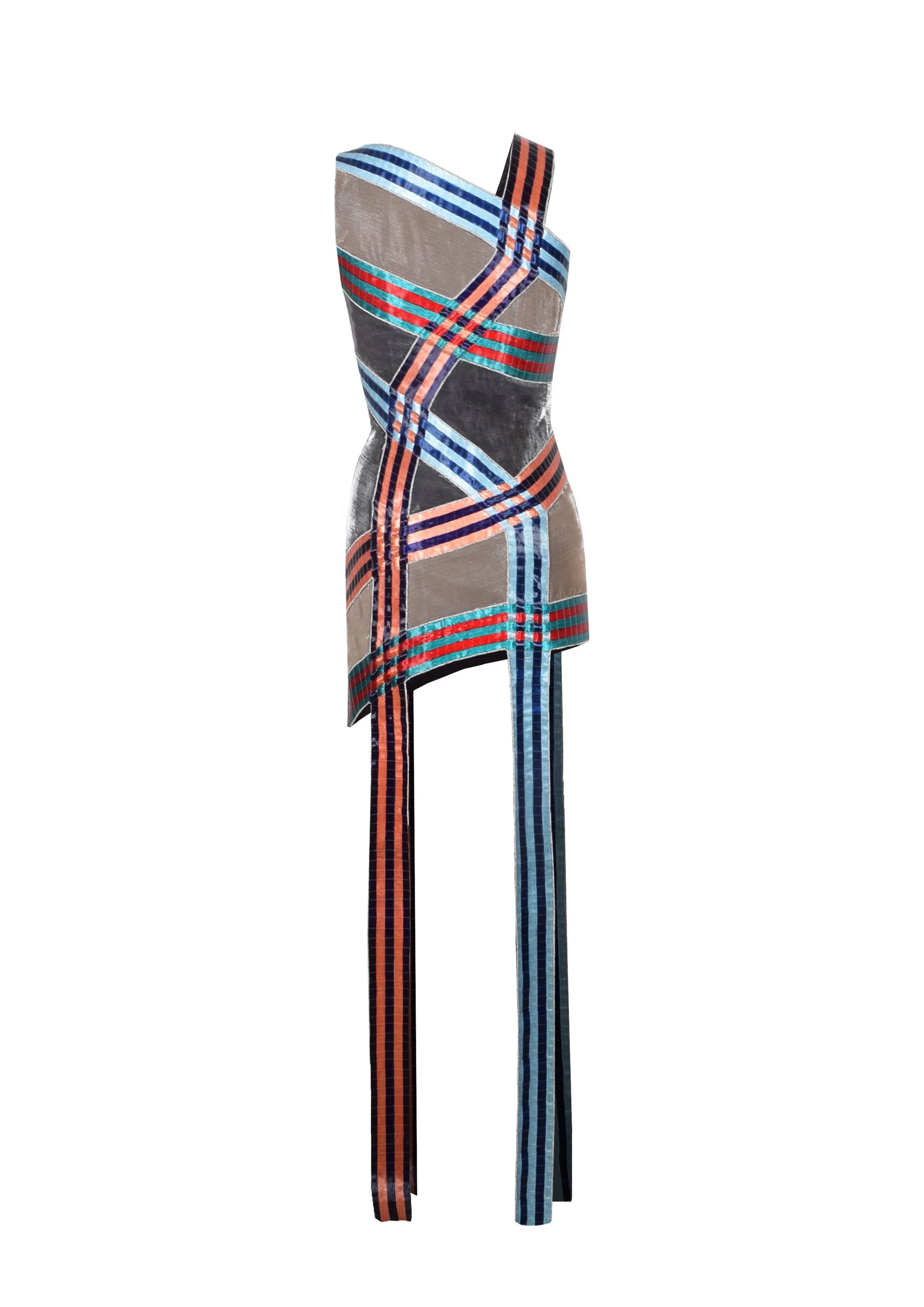 Asymmetric Angular Glass Dress — AKHL
