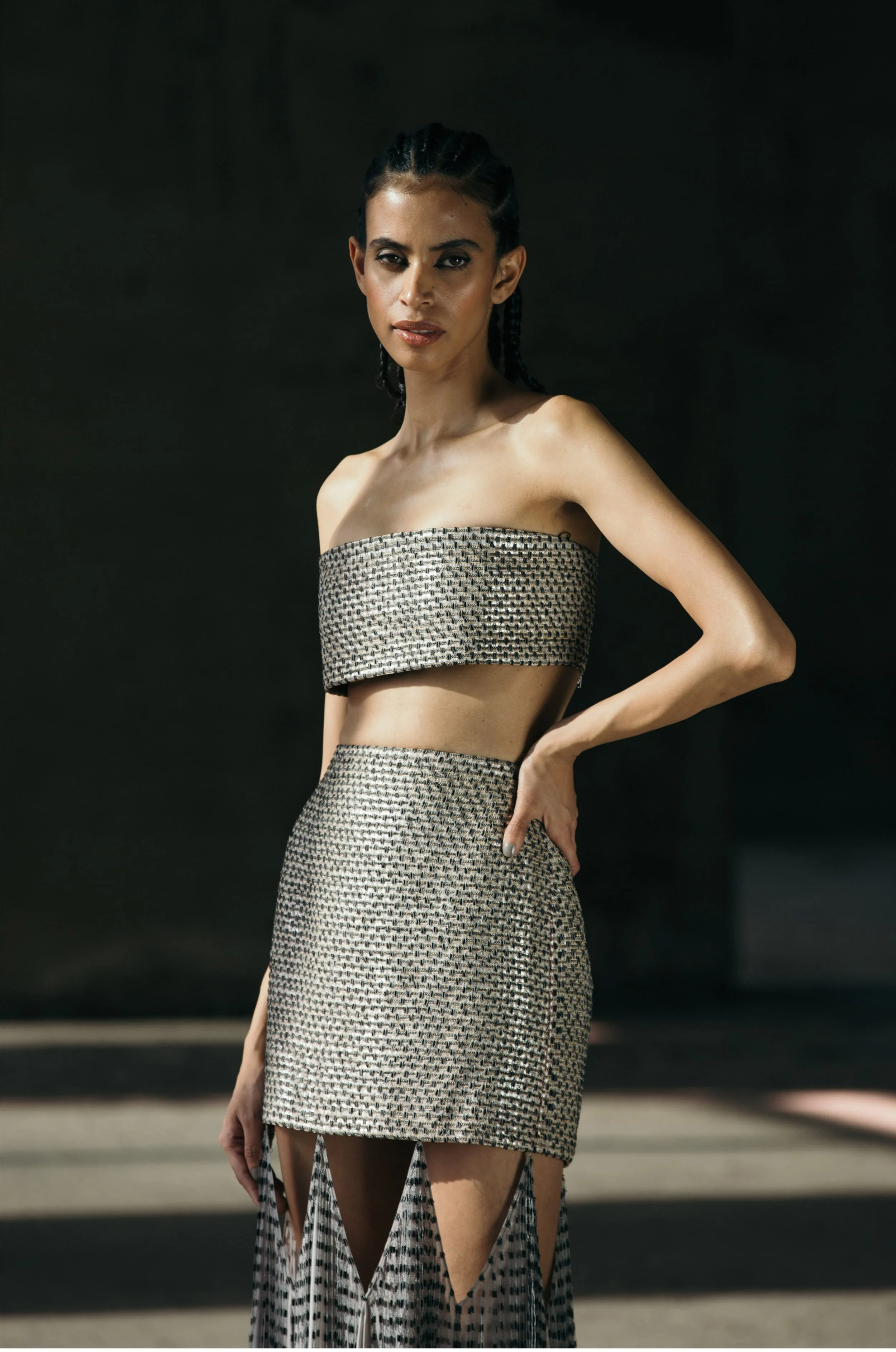 Handwoven Skirt with Fall Panels — AKHL