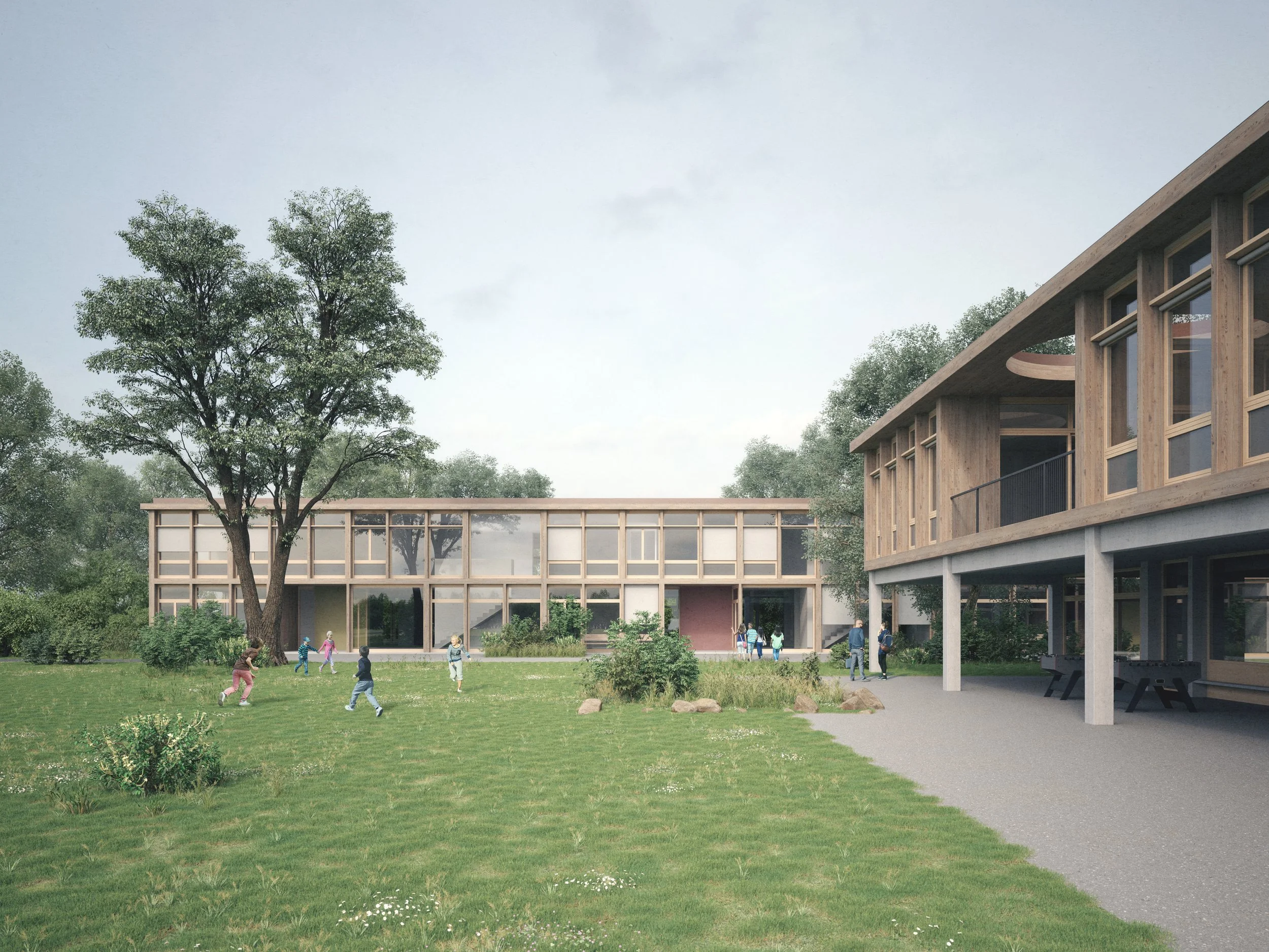 Wettbewerb Neubau Schulhaus Champagne, Biel