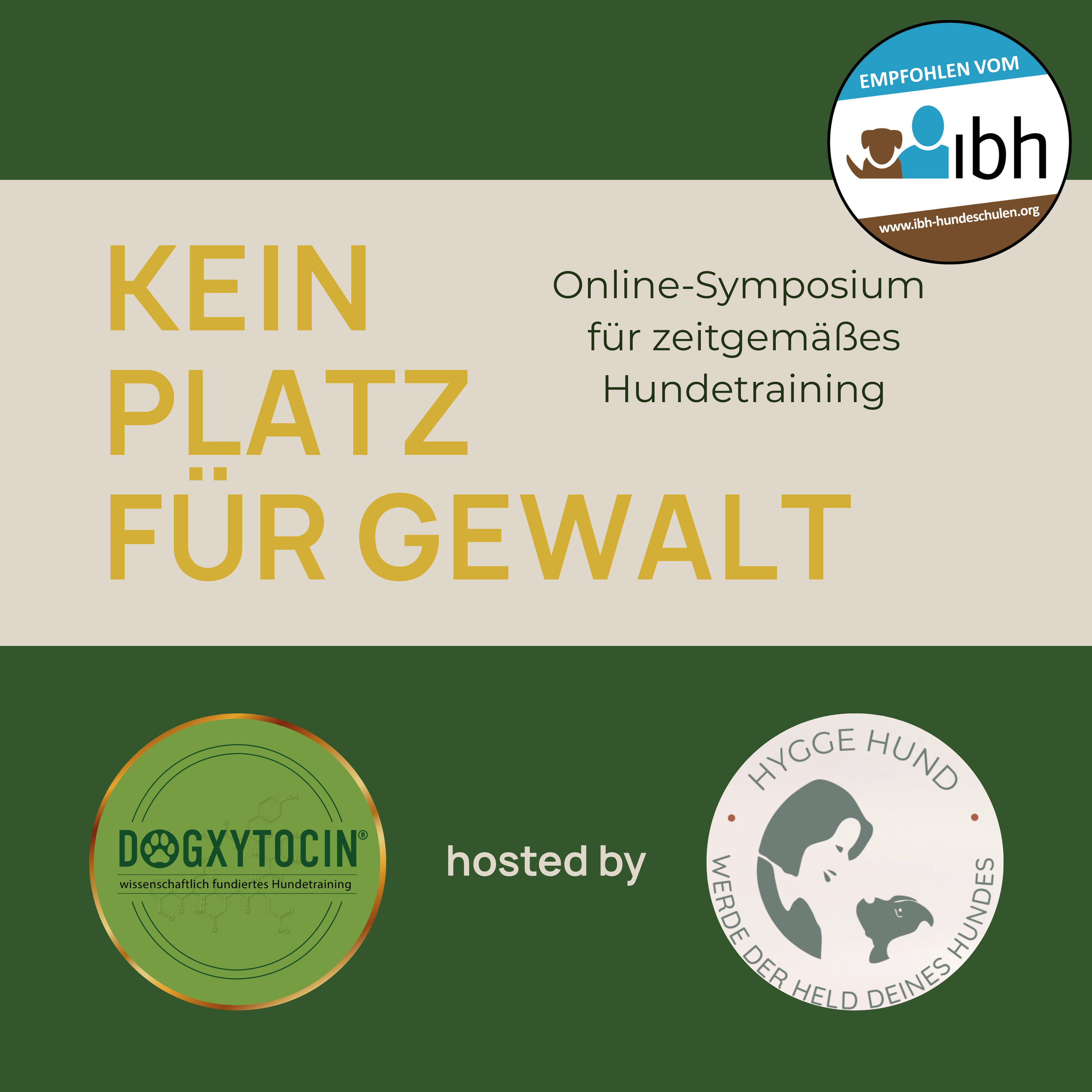 Kein Platz für Gewalt! - Online-Symposium für zeitgemäßes Hundetraining
