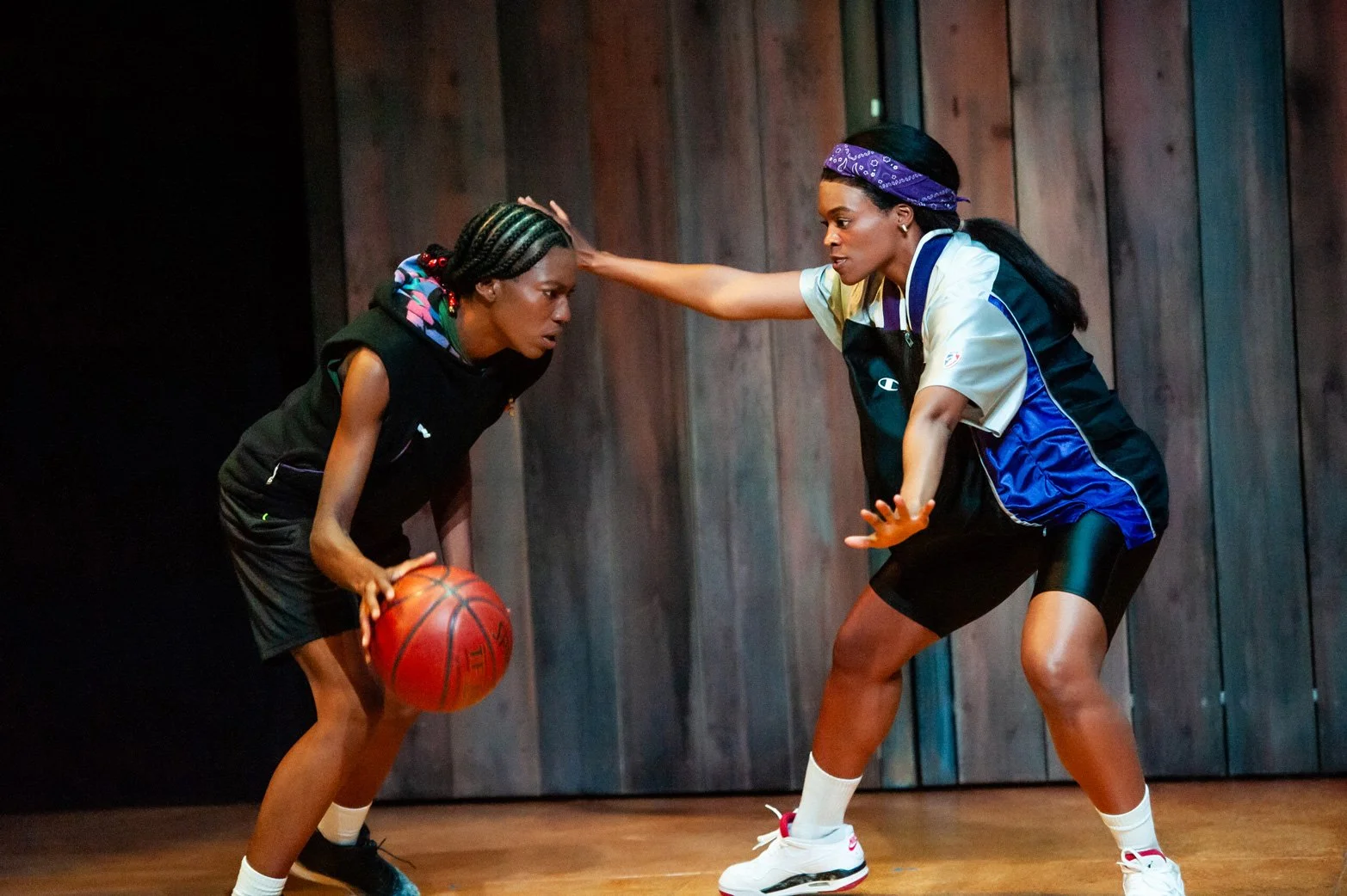   Starra (Santeon Brown) plays basketball with Sidney (Paige Mayes)&nbsp;  