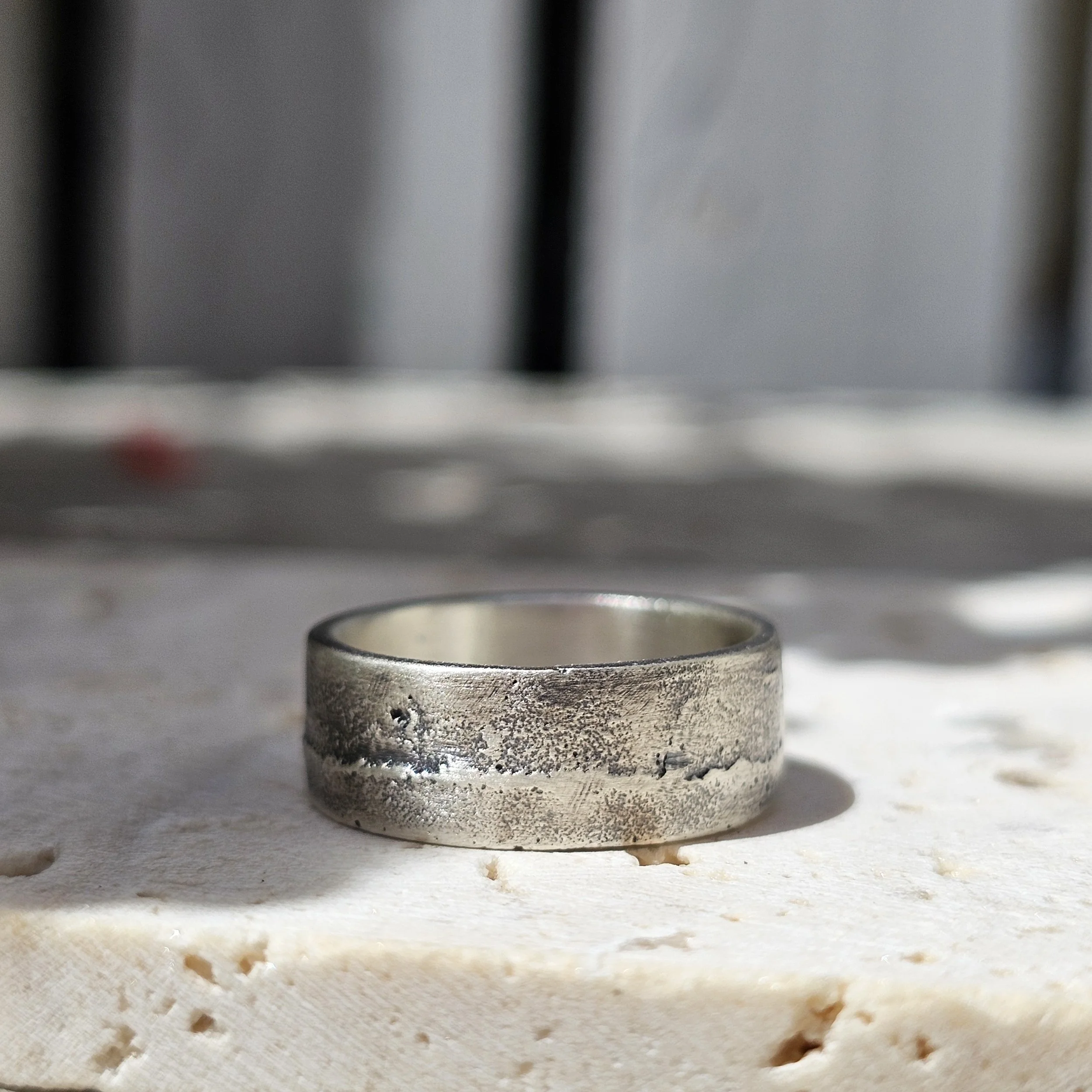 Unique Mens Wedding Band 