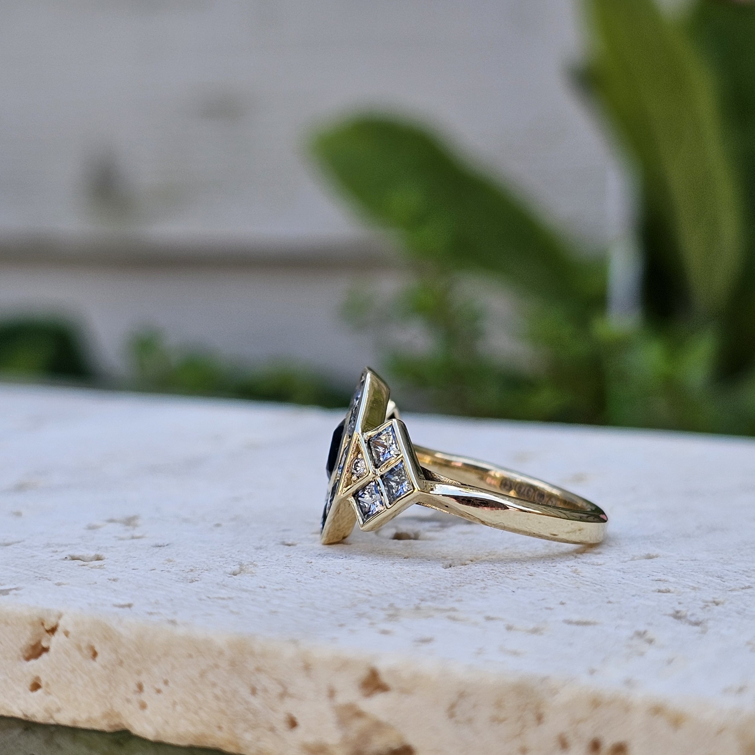 Heirloom Remodel Art Deco Engagement Ring 