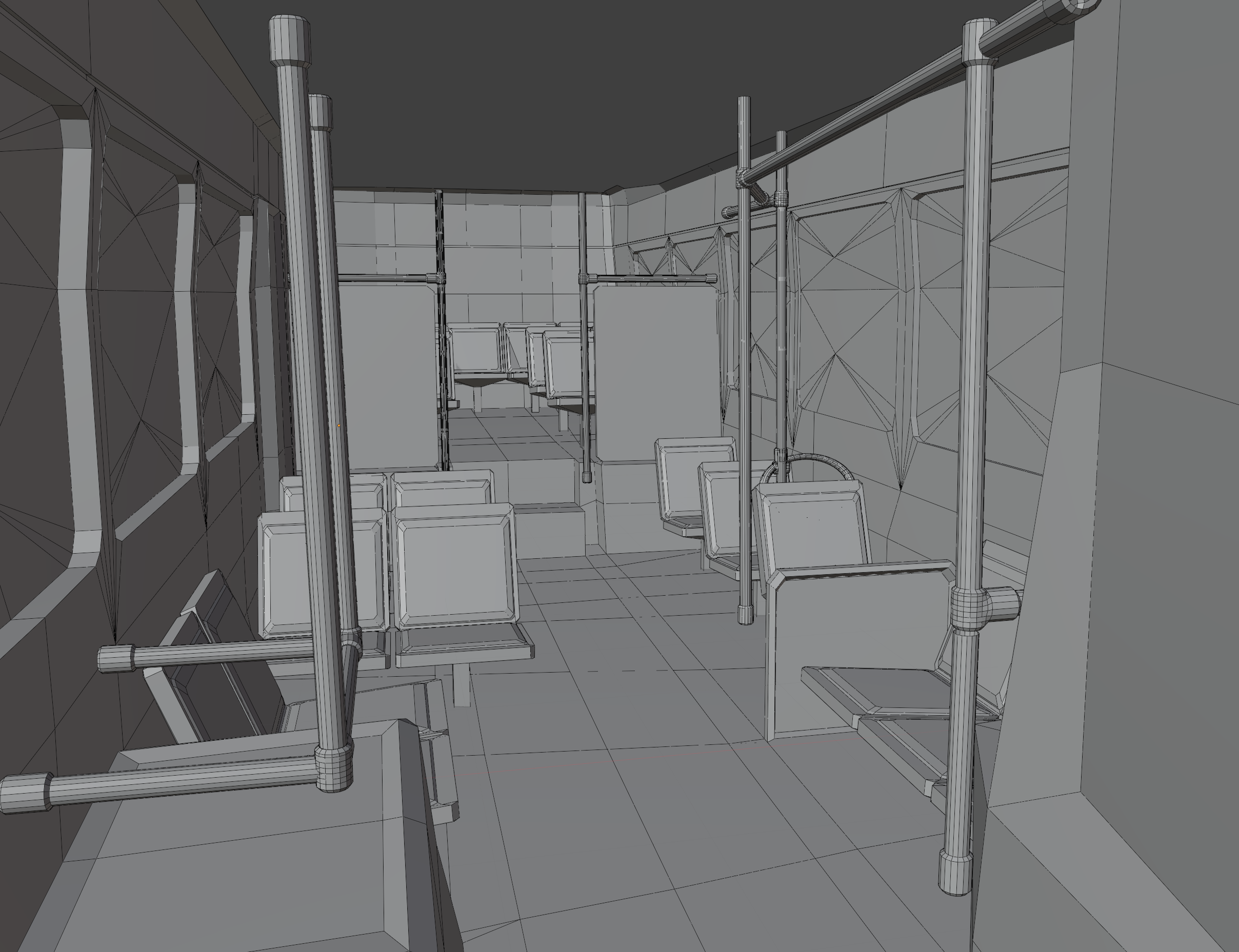 Testing camera angles to plot out the poles of the bus so they don't obscure visibility.