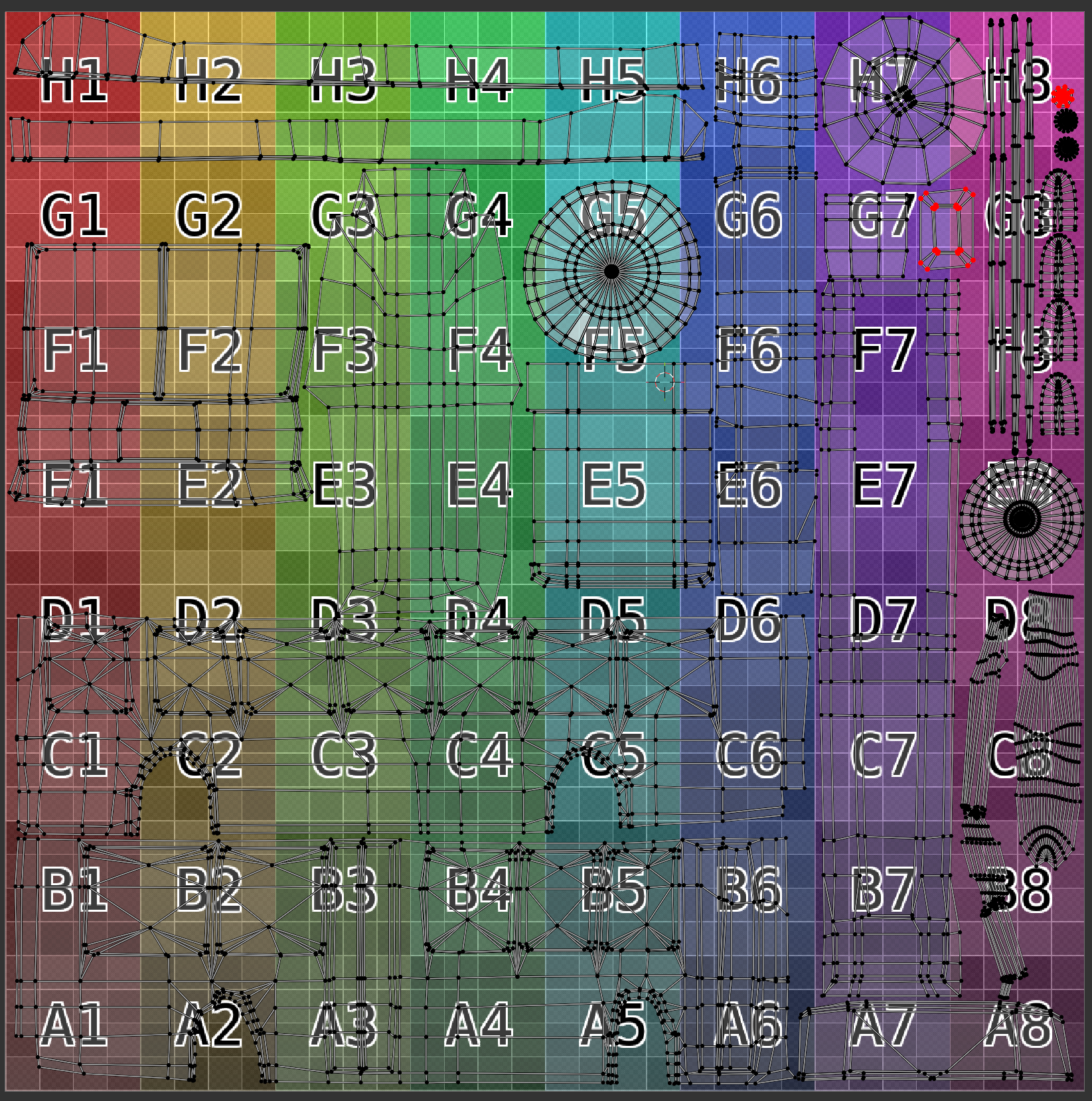 Colour overlay to ensure no texture stretching.