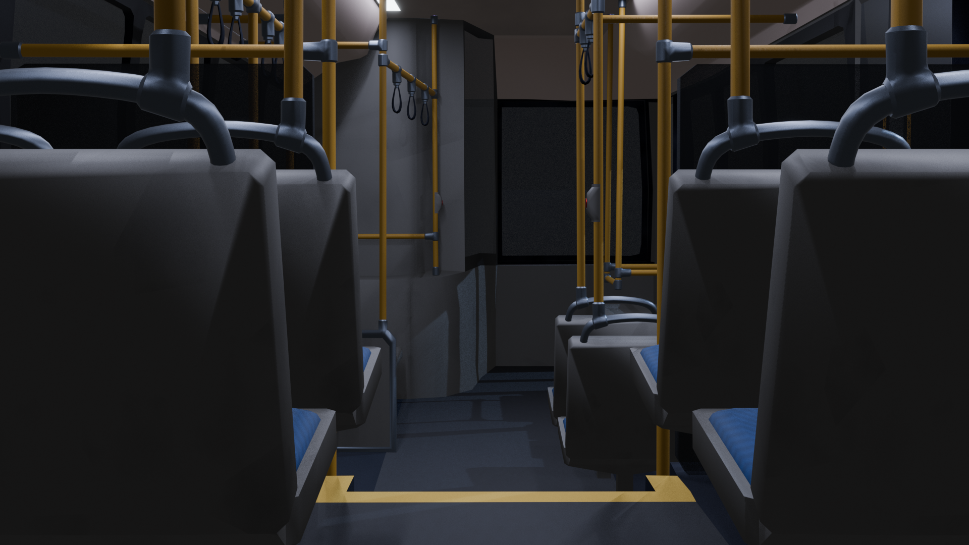 Although not part of the assignment, I made sure the back of the bus had an interesting view to the front, in case producers wanted to switch camera views to a POV.