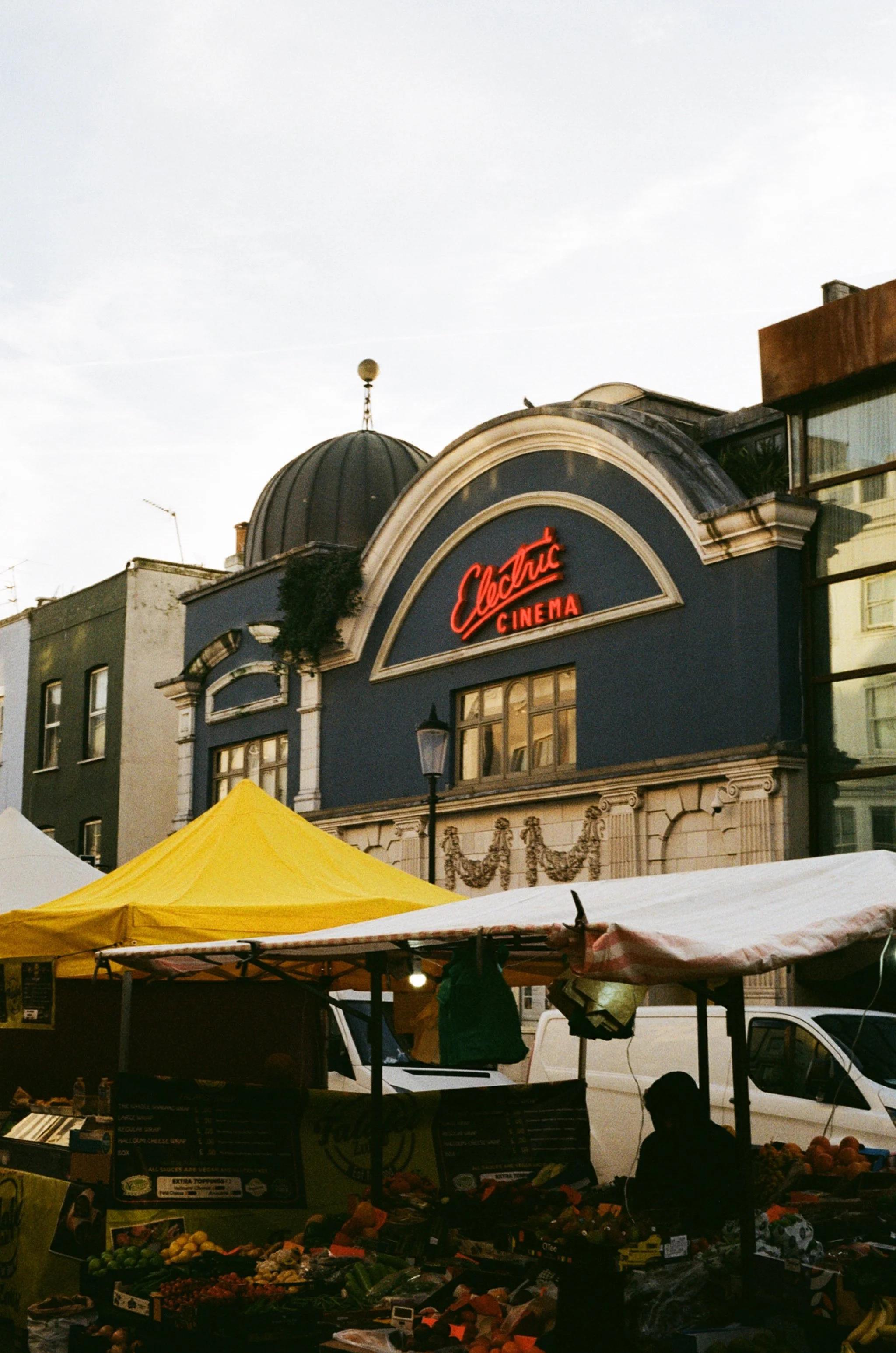 An image of the Portobello Road Market in Notting Hill