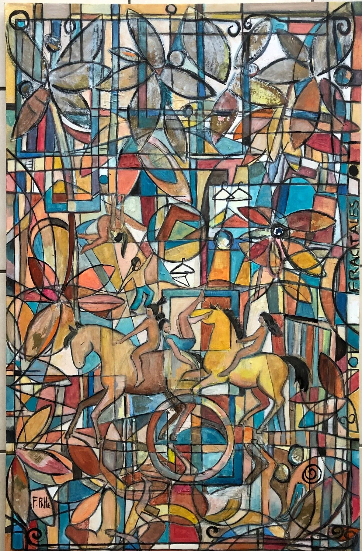 Les cavaliers -Huile sur toile,100 x 65 -2023
