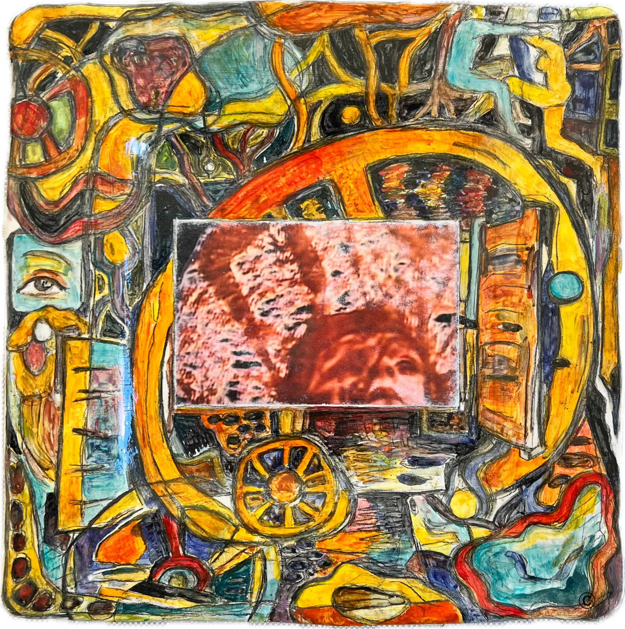 Céramique, pièce unique 2025 -Hommage à David Bowie, modèle déposé.