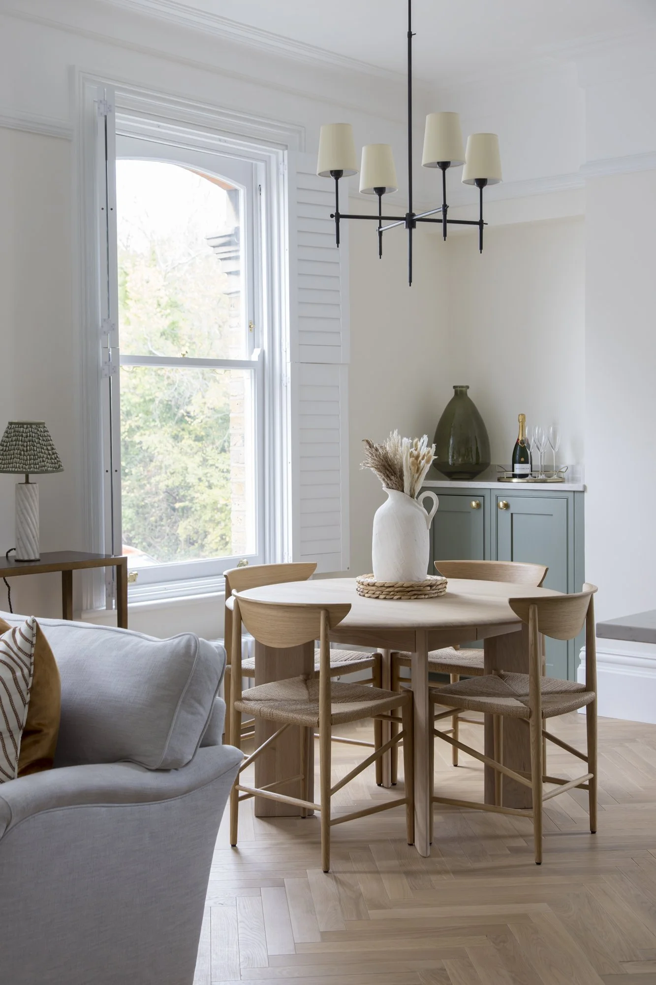 Luxury interior designed dining room in Barnet north London