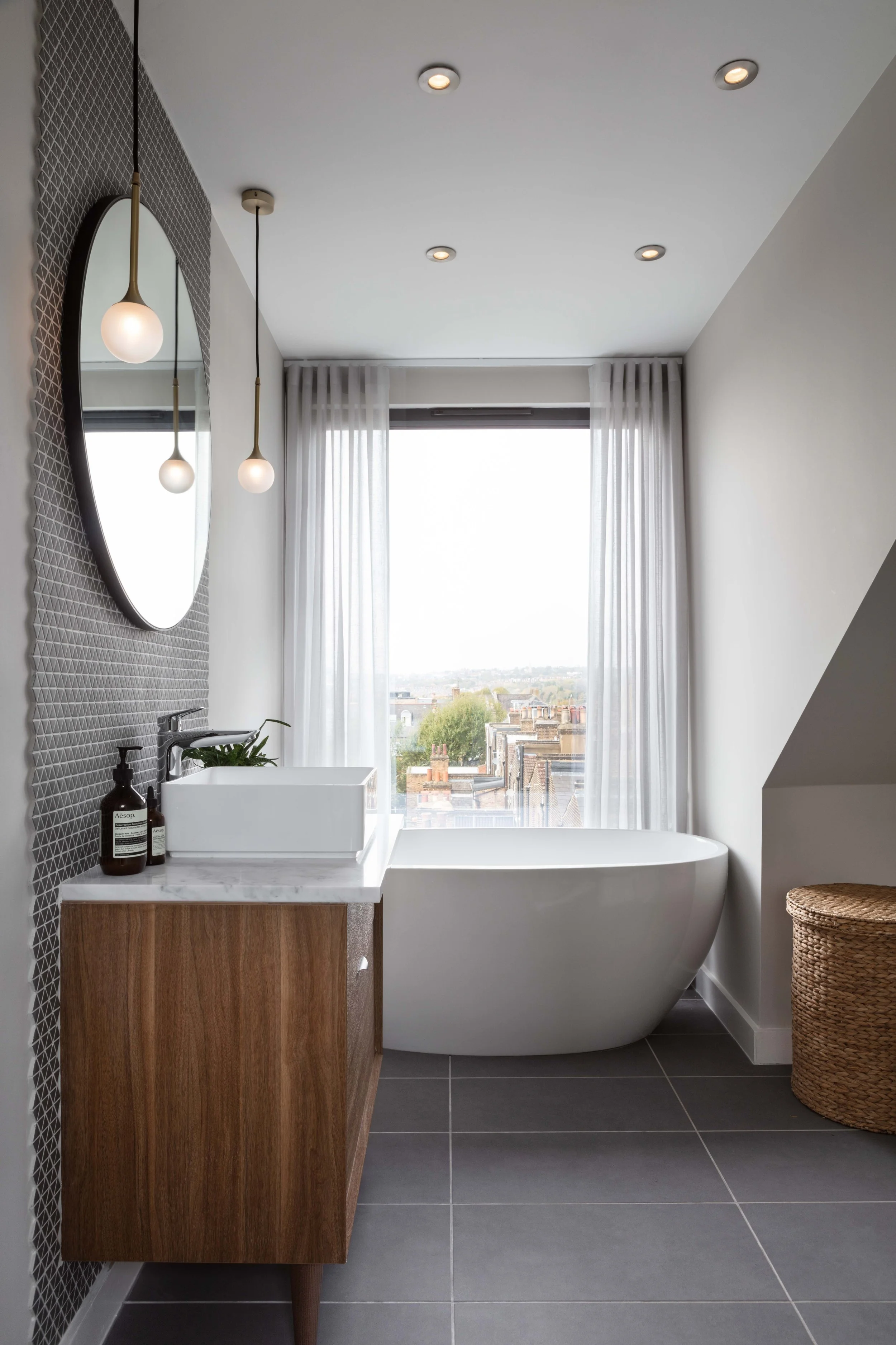 Luxury interior designed bathroom in Kentish town north London