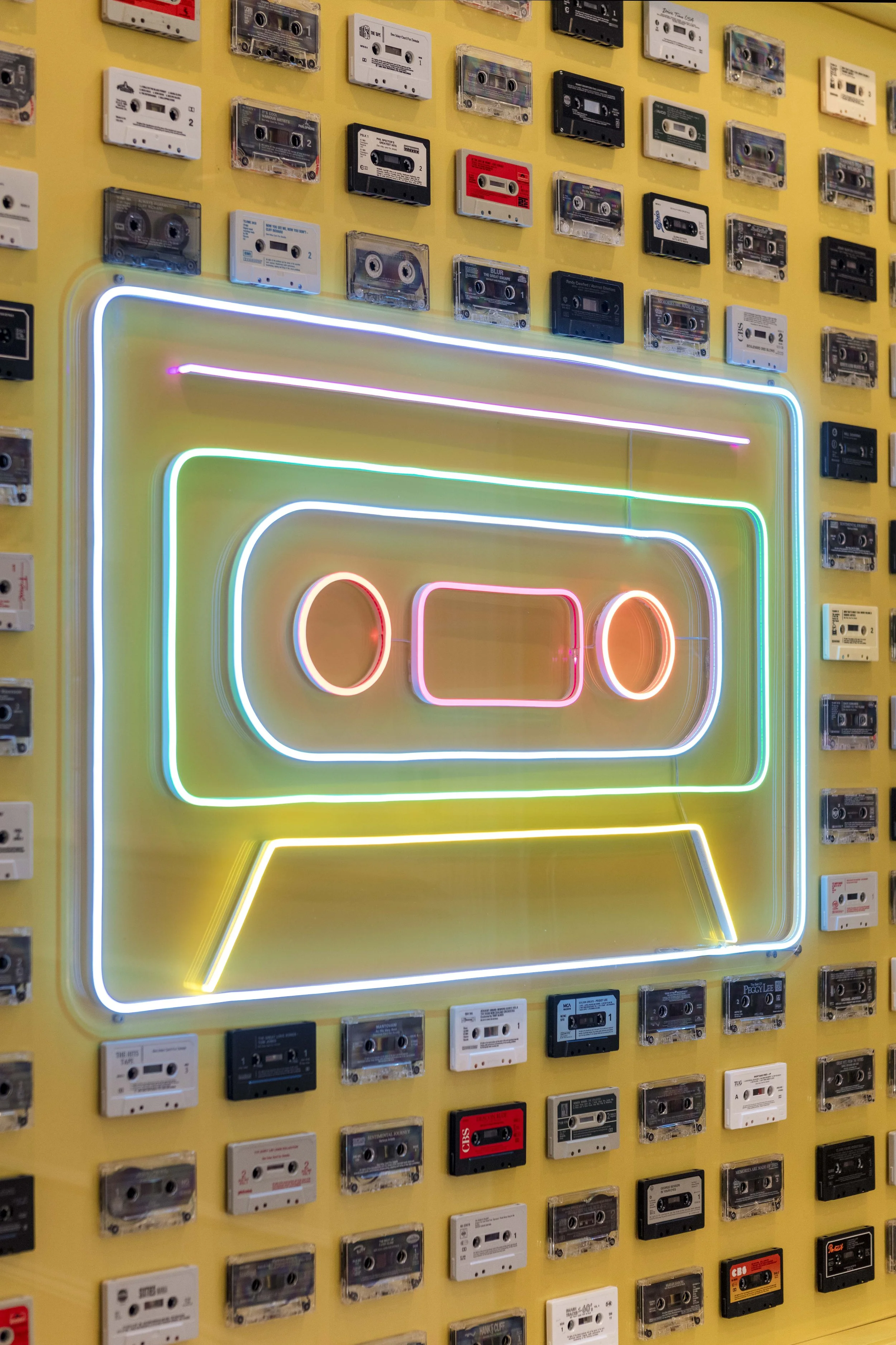 Wall sculpture in an interior designed office space in Soho London