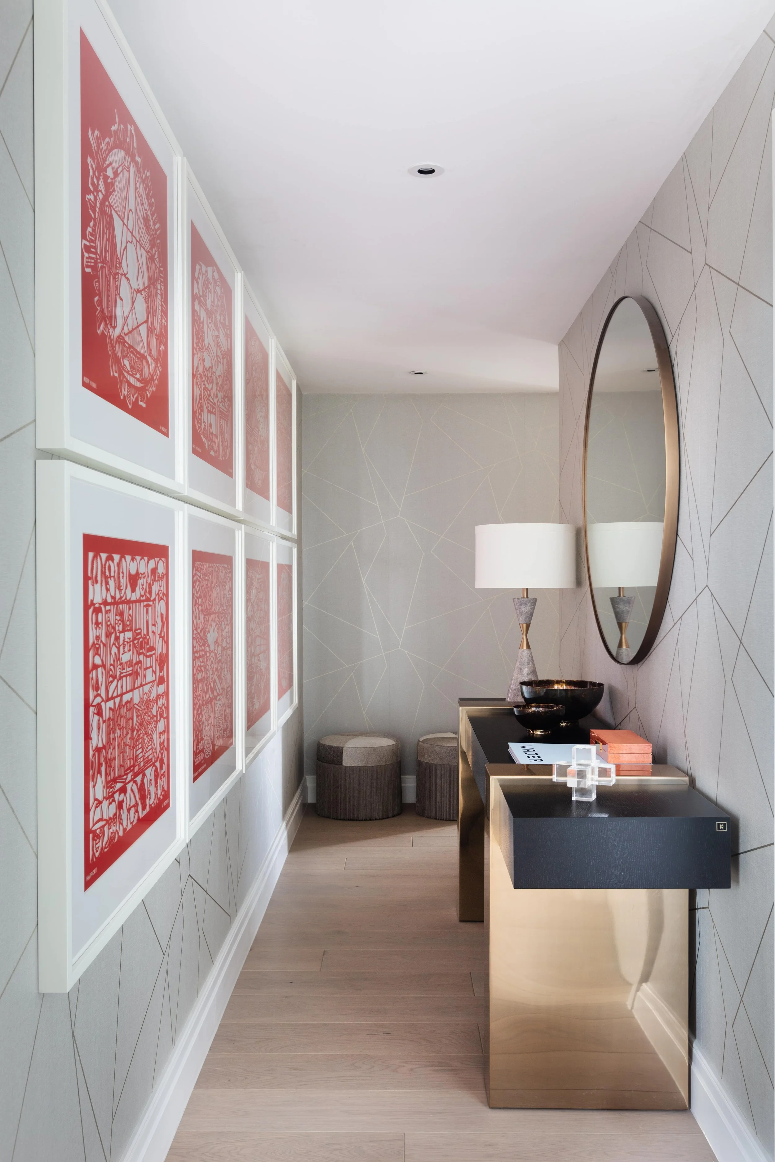 Entrance hall interior designed show apartment west London