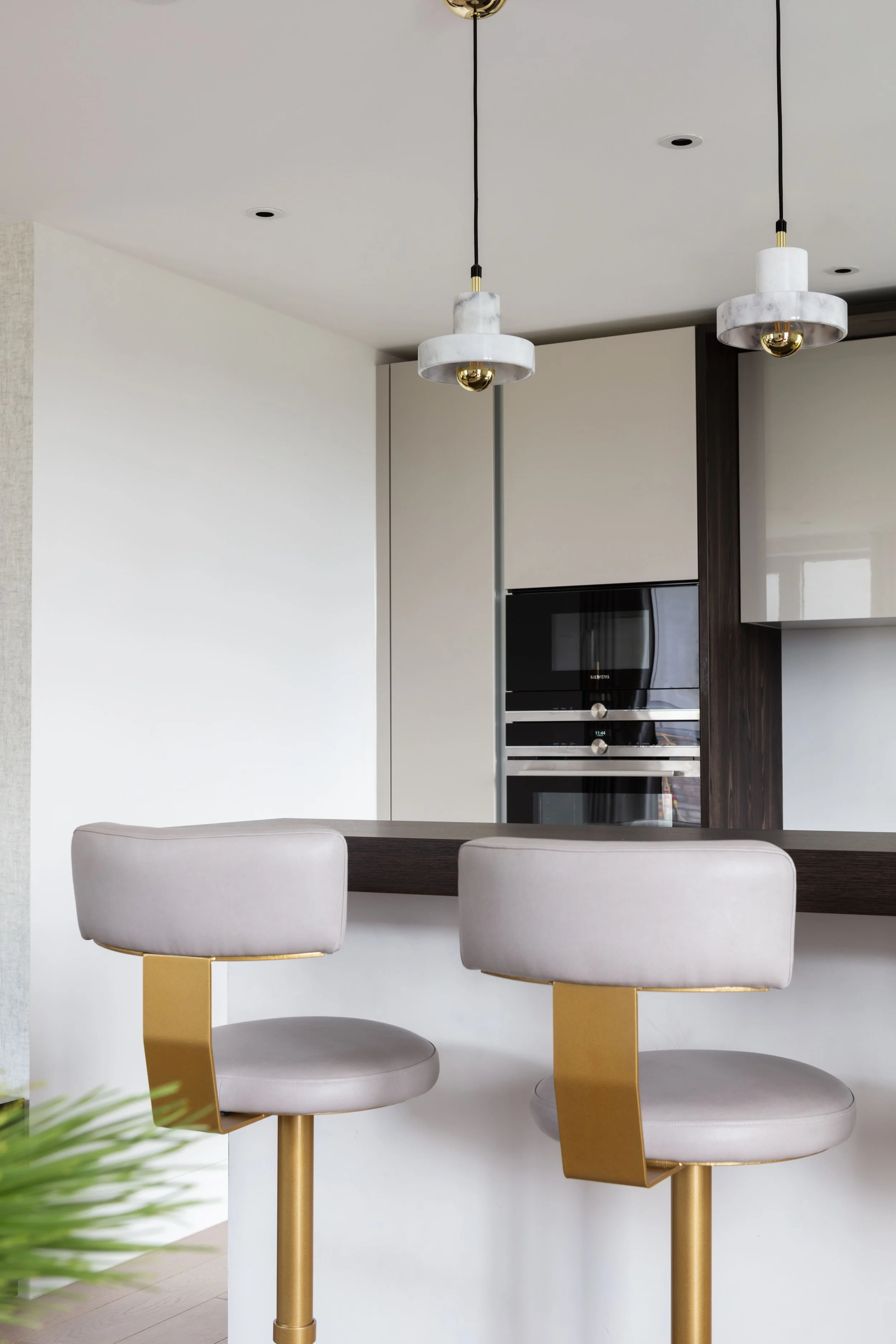 Interior designed luxury kitchen in a show apartment in West London