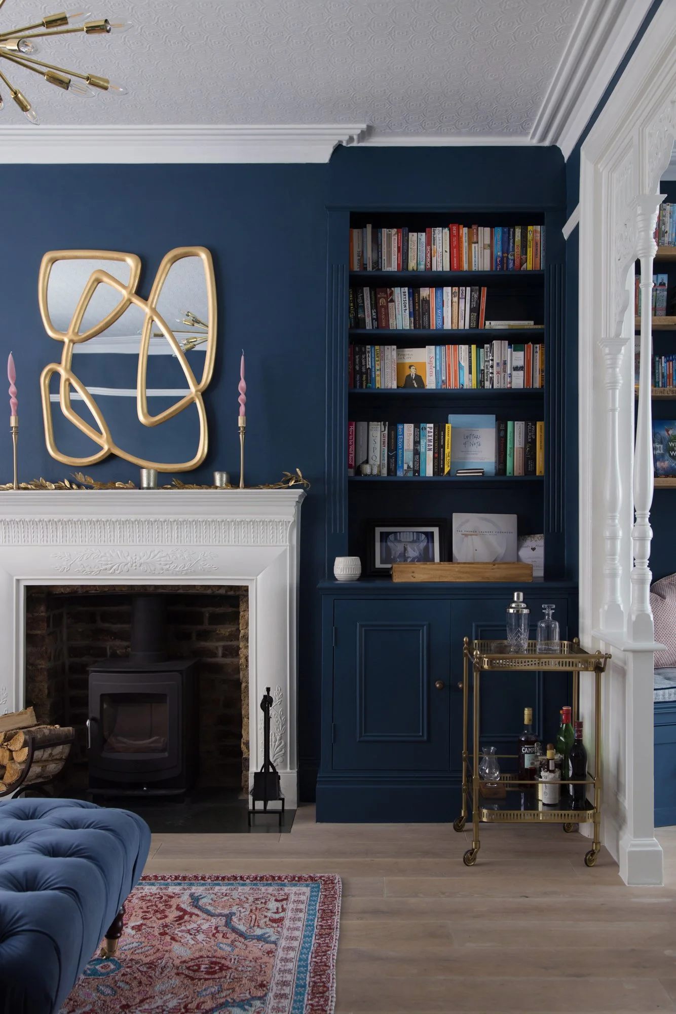 Bespoke bookcase interior designed Barnes south west London